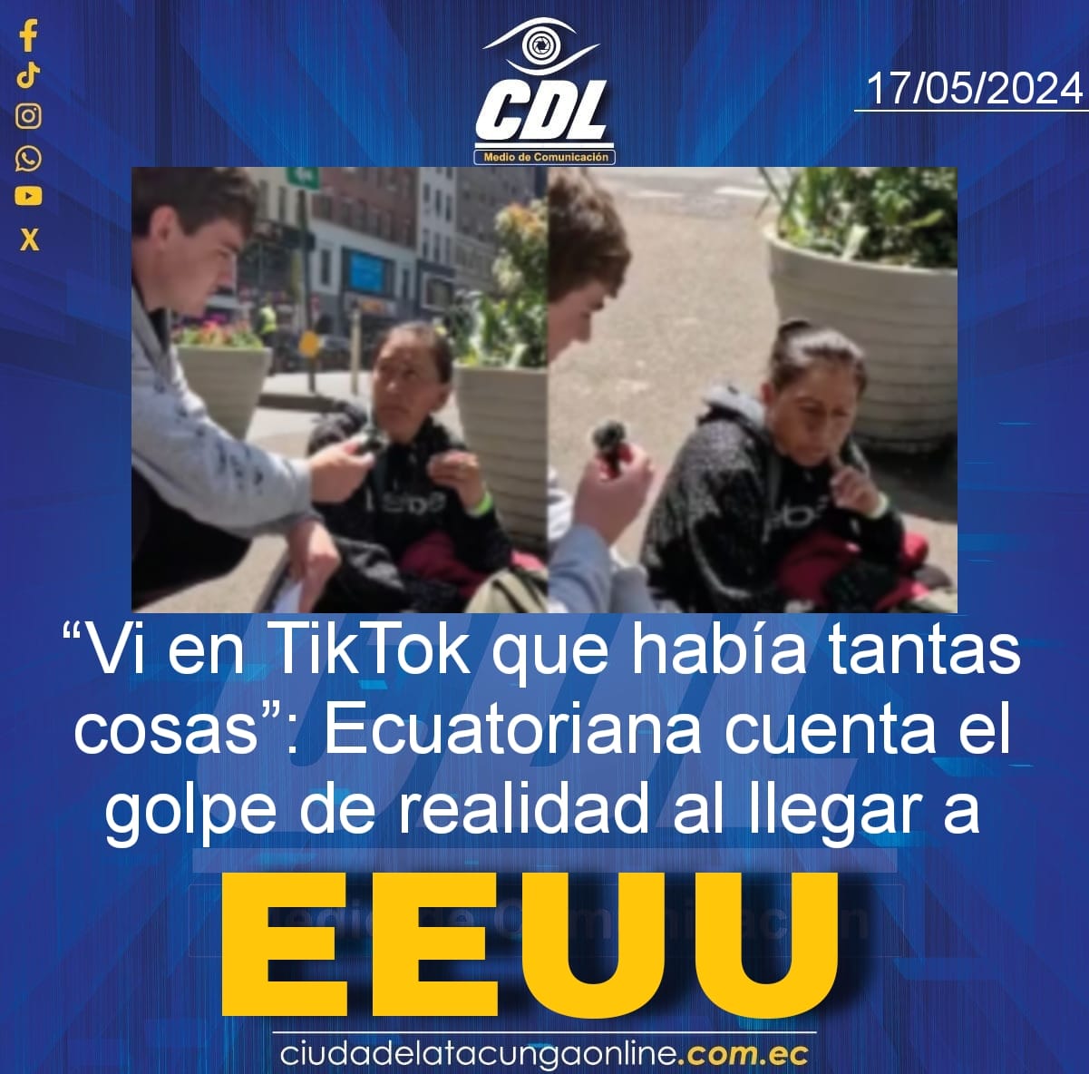 “Vi en TikTok que había tantas cosas”: Ecuatoriana cuenta el golpe de realidad al llegar a Estados Unidos