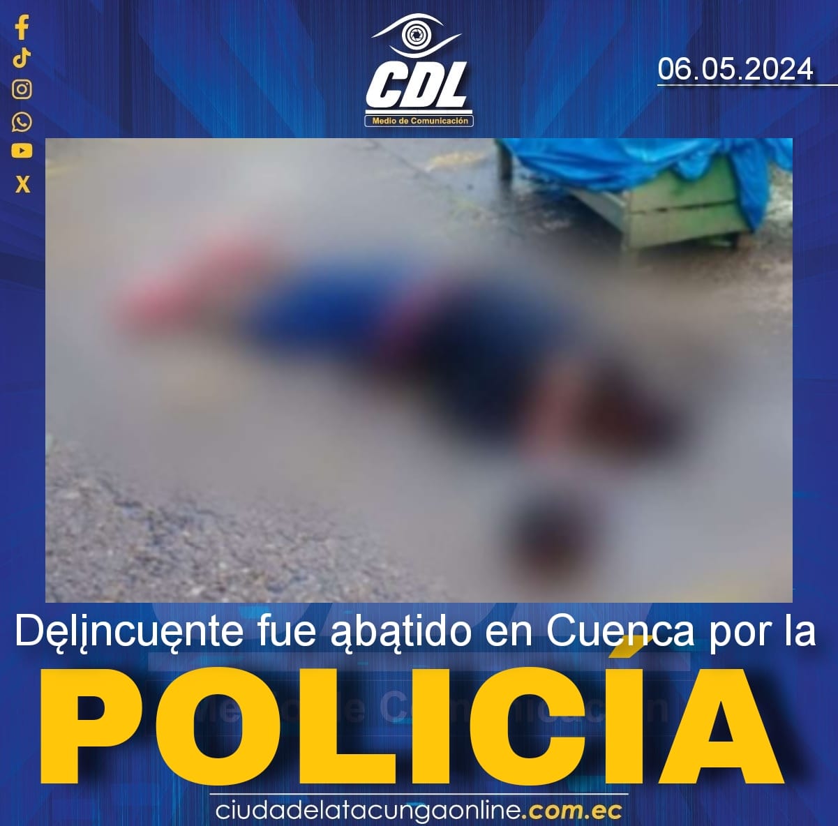 Dęlincuęnte fue ąbątido en Cuenca por la Policía