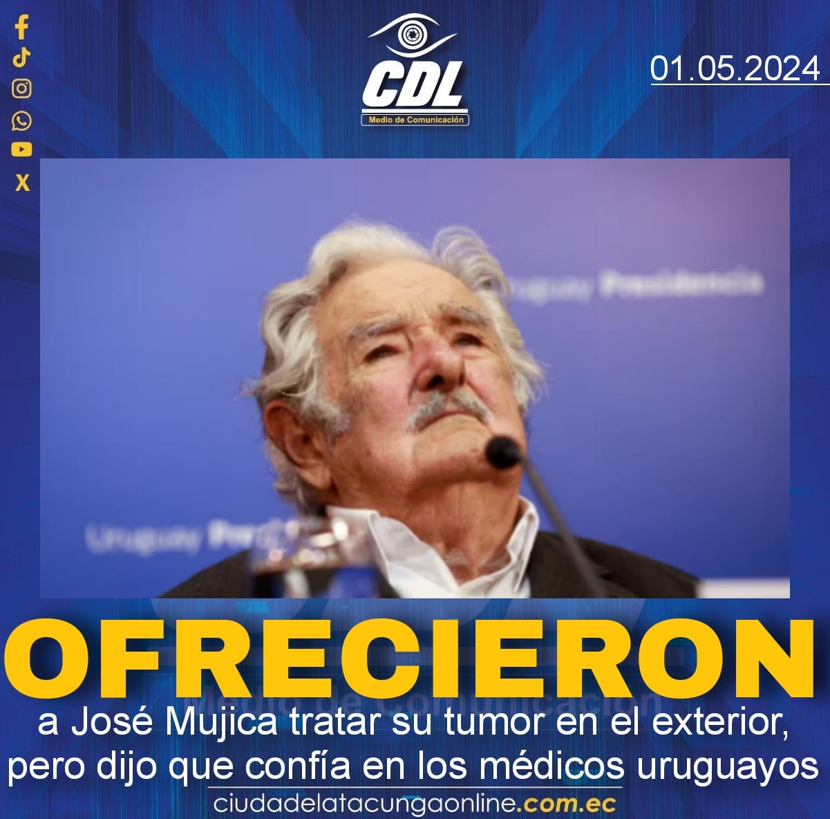 Ofrecieron a José Mujica tratar su tumor en el exterior, pero dijo que confía en los médicos uruguayos