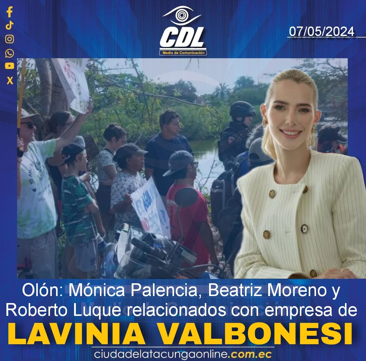Olón: Mónica Palencia, Beatriz Moreno y Roberto Luque relacionados con empresa de Lavinia Valbonesi