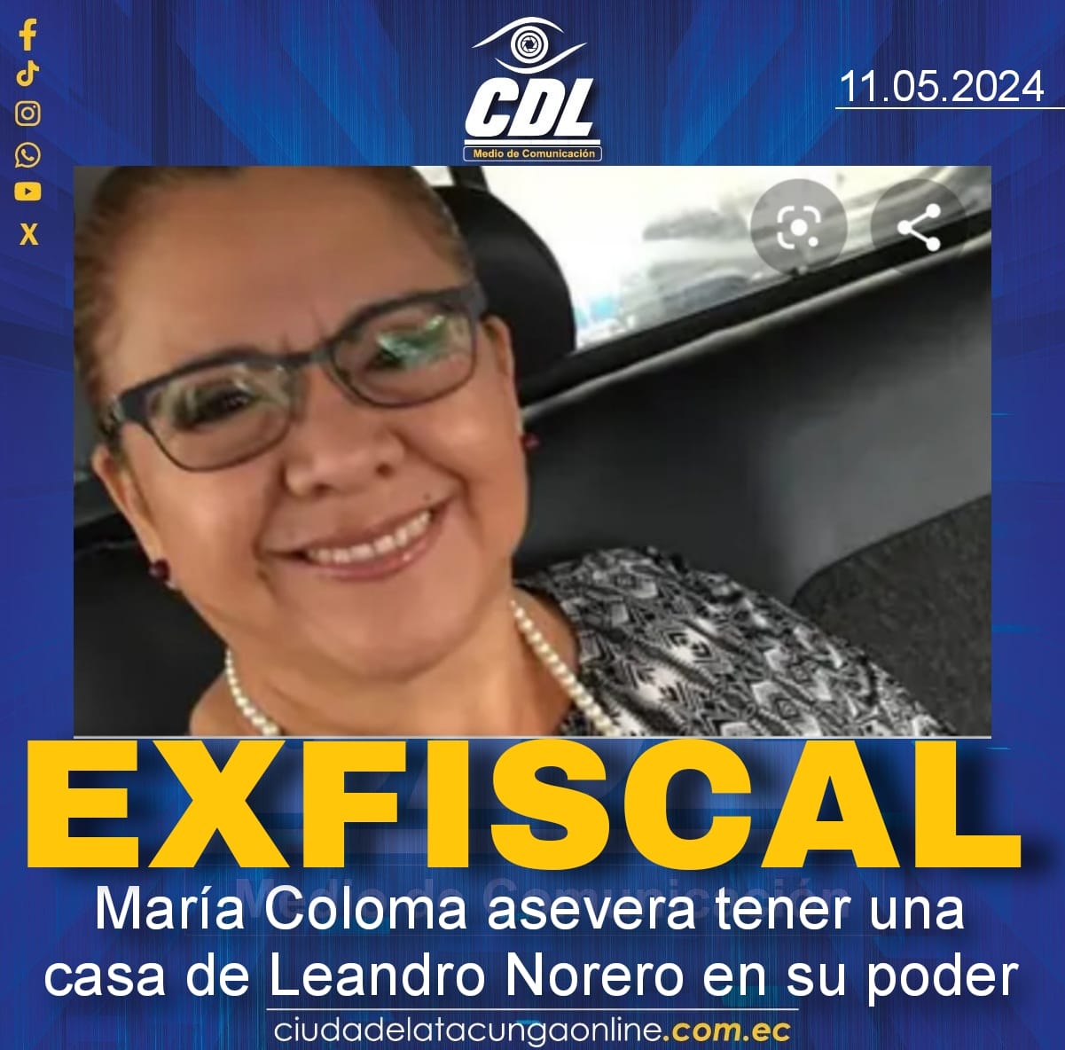 Caso Metástasis: Exfiscal María Coloma asevera tener una casa de Leandro Norero en su poder