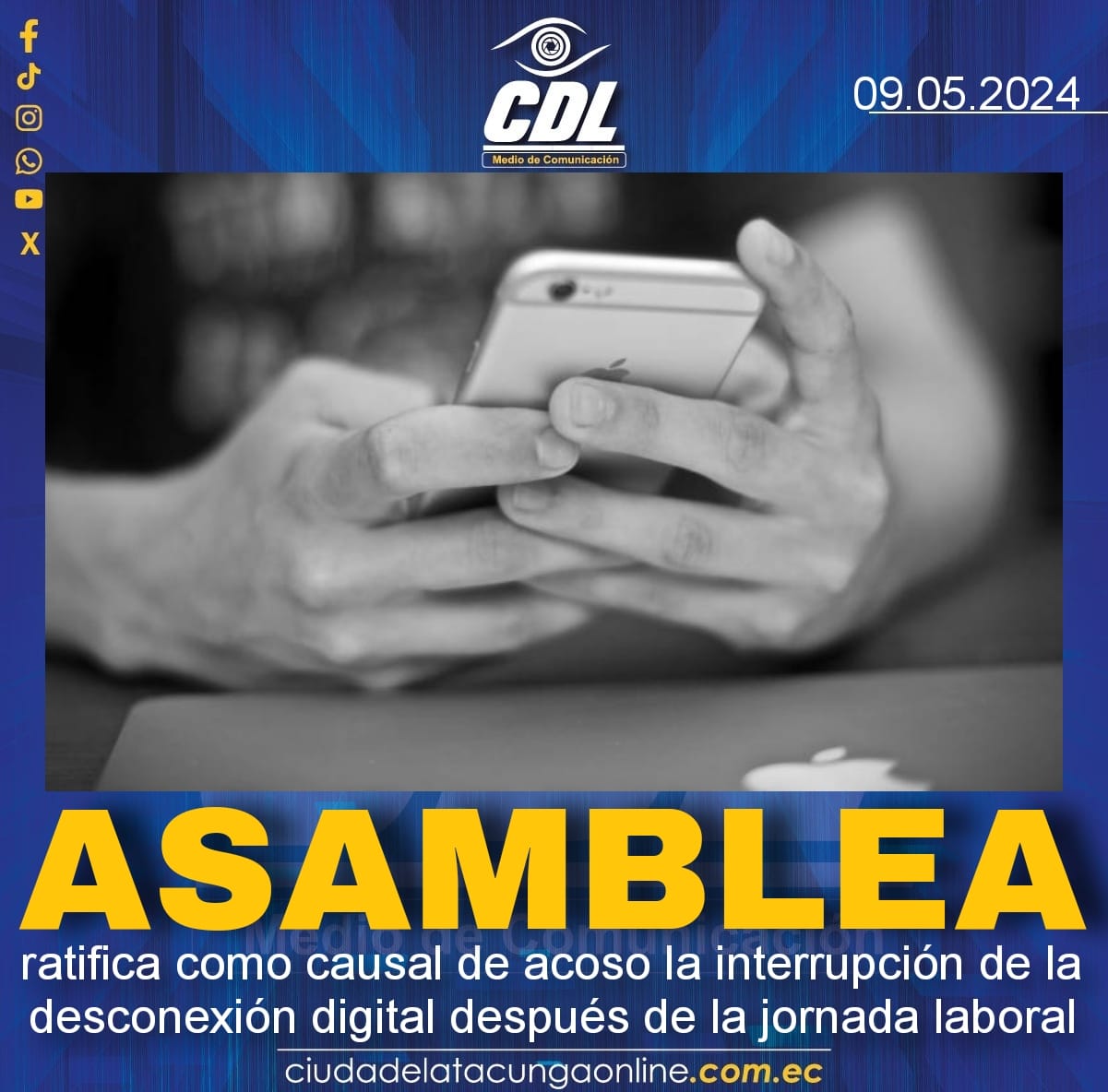 La Asamblea ratifica como causal de acoso la interrupción de la desconexión digital después de la jornada laboral