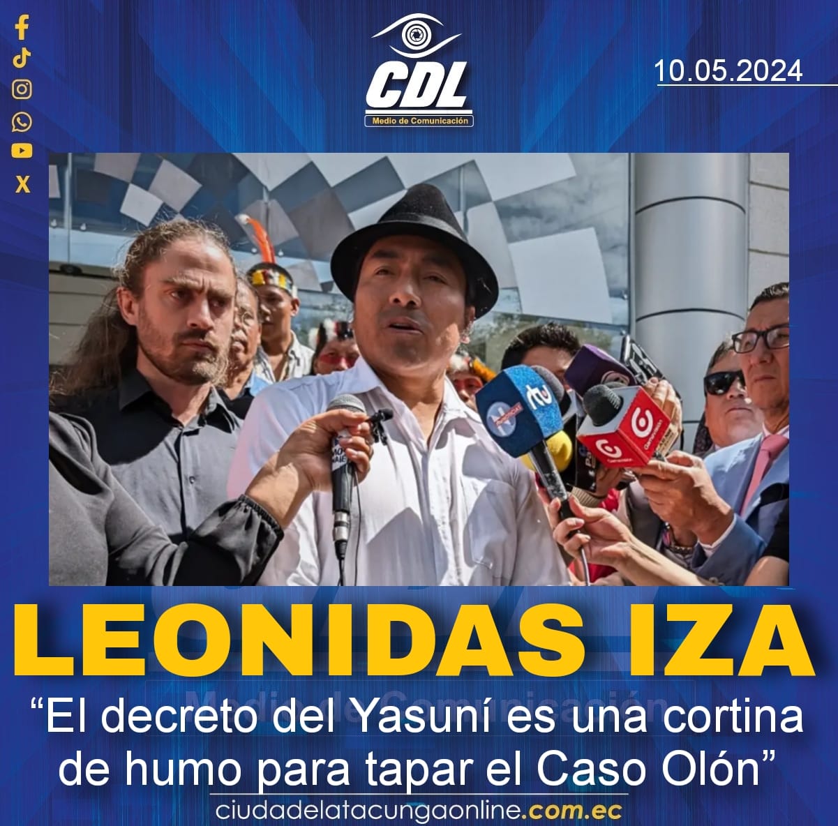 Iza: “El decreto del Yasuní es una cortina de humo para tapar el Caso Olón”
