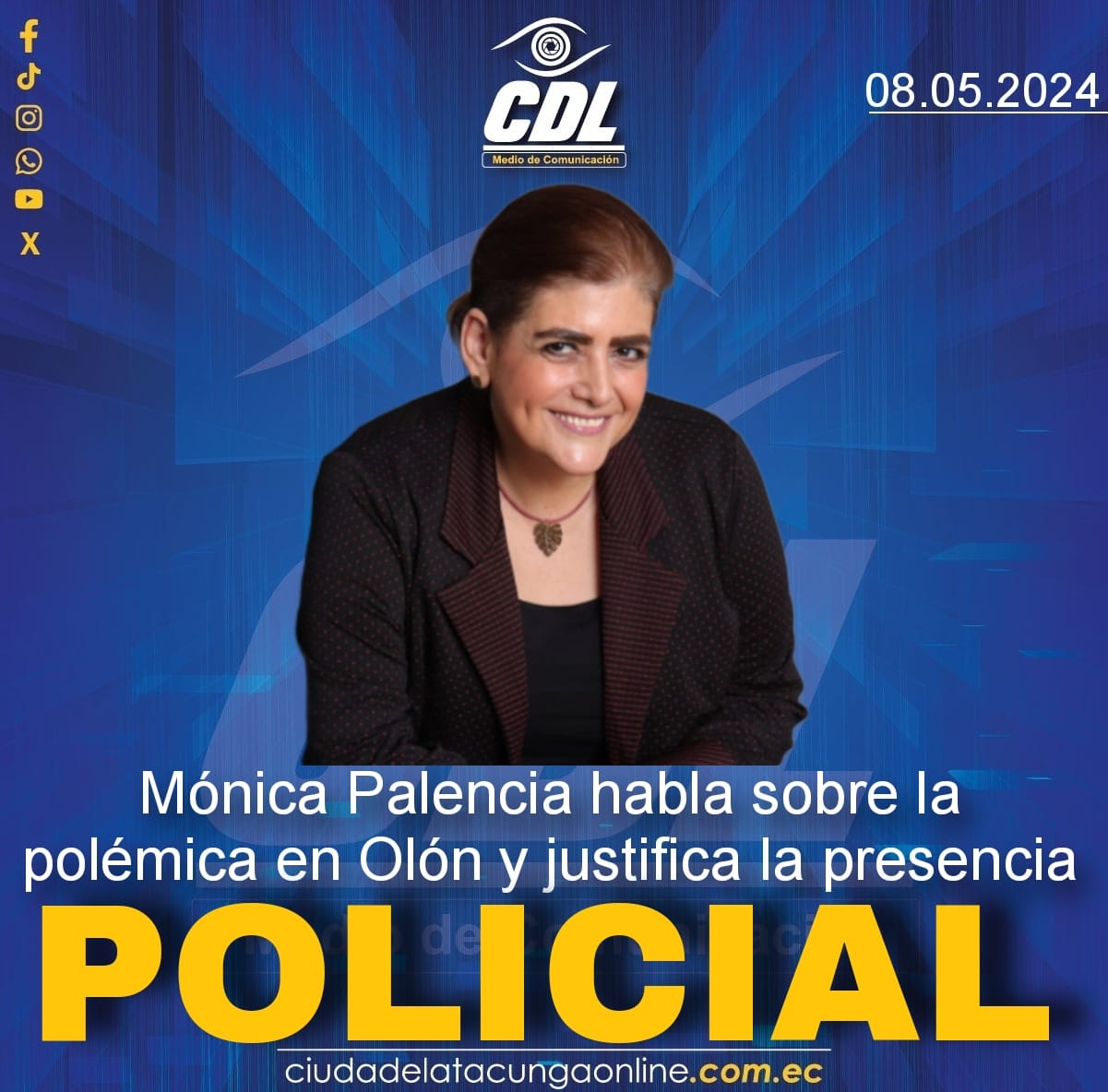 Mónica Palencia habla sobre la polémica en Olón y justifica la presencia policial