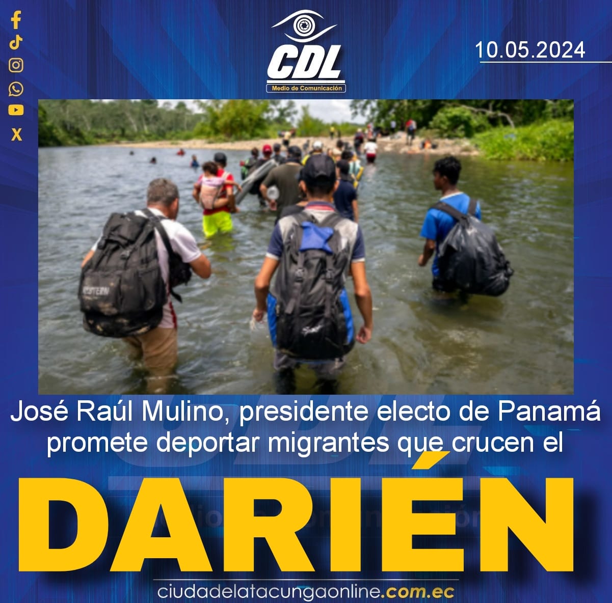 José Raúl Mulino, presidente electo de Panamá promete deportar migrantes que crucen el Darién