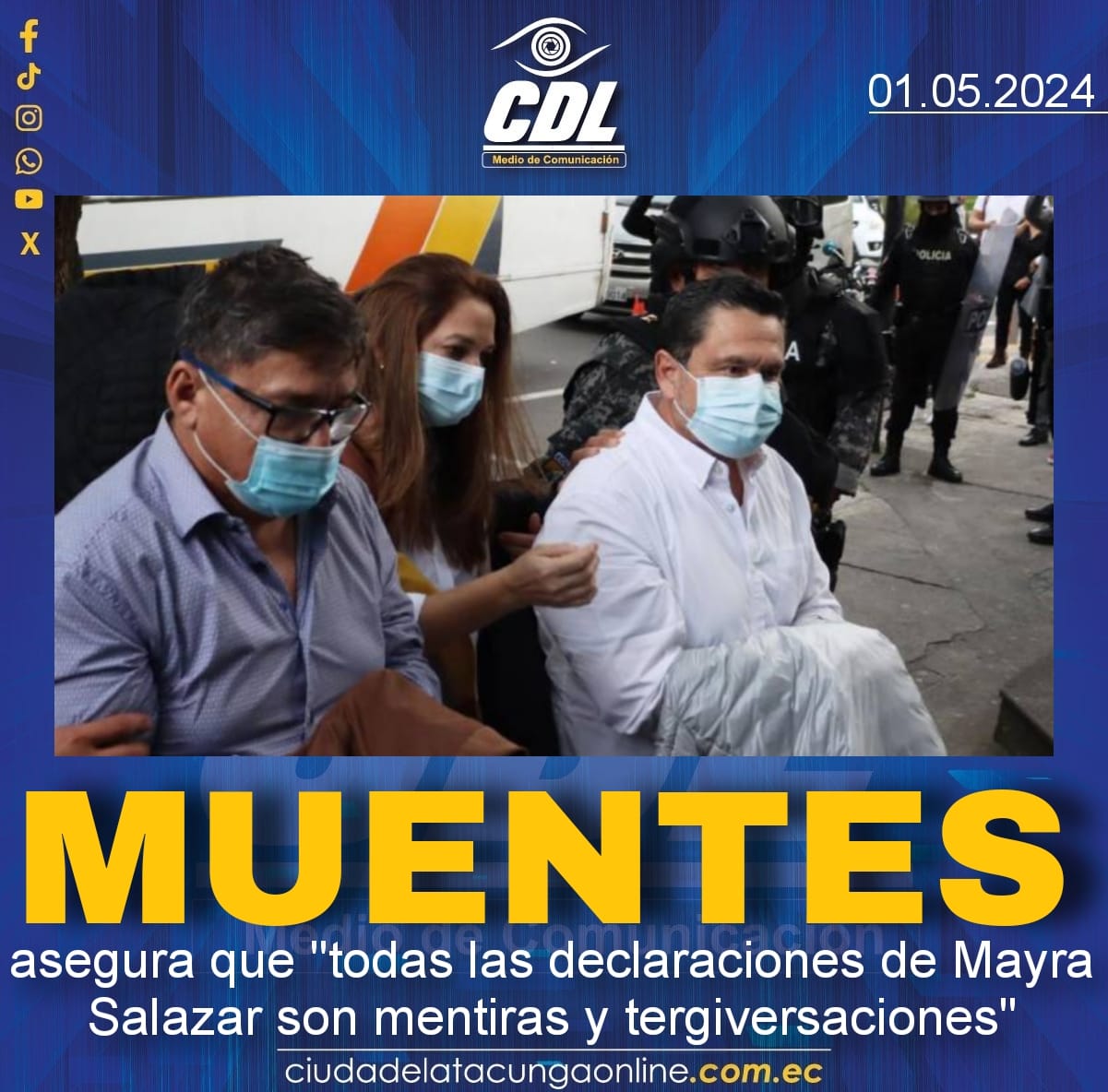 Pablo Muentes asegura que «todas las declaraciones de Mayra Salazar son mentiras y tergiversaciones»