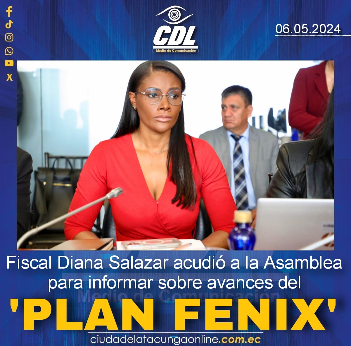 Fiscal Diana Salazar acudió a la Asamblea para informar sobre avances del ‘Plan Fénix’