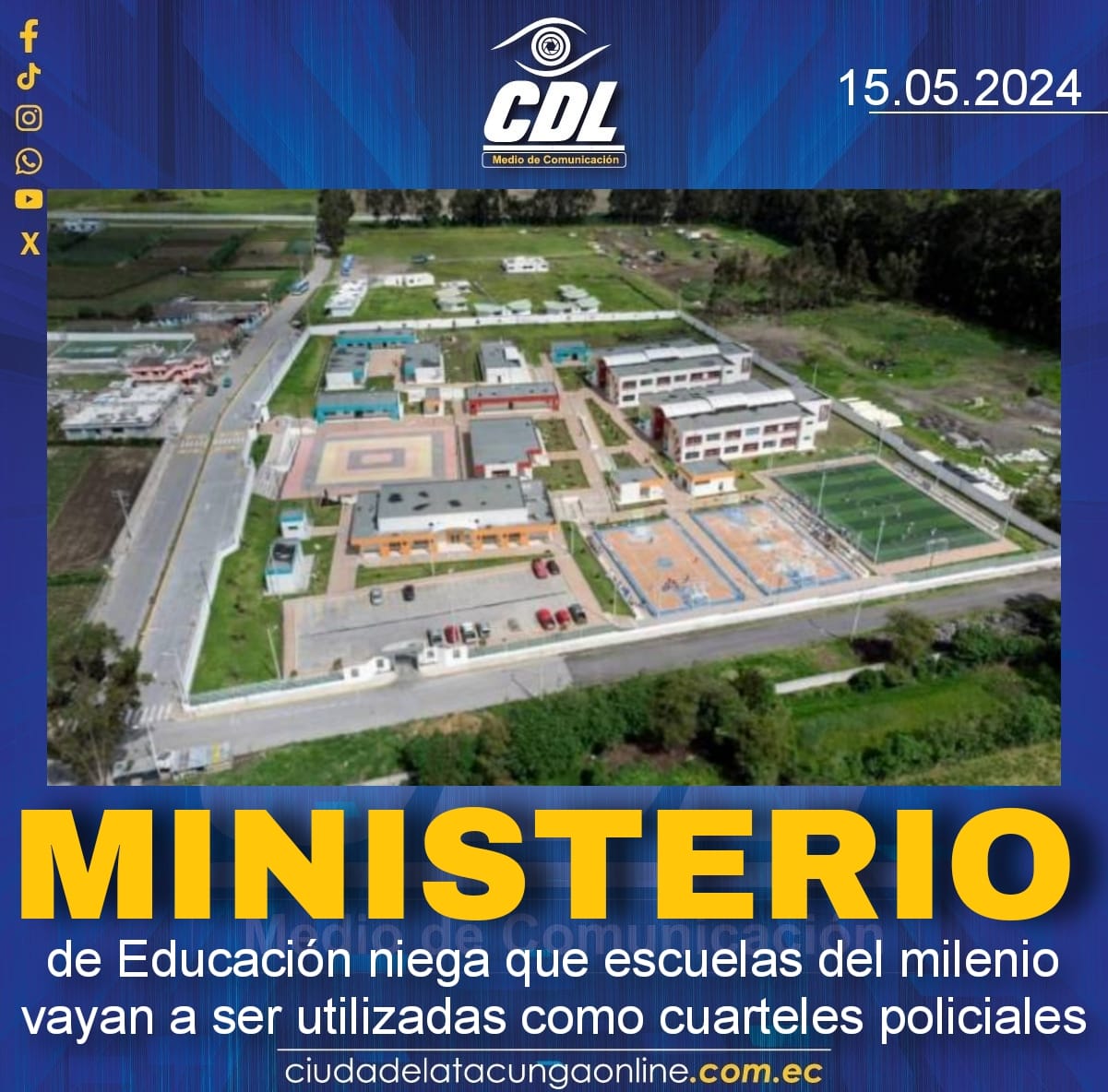 Ministerio de Educación niega que escuelas del milenio vayan a ser utilizadas como cuarteles policiales