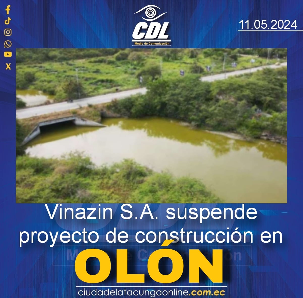 Vinazin S.A. suspende proyecto de construcción en Olón