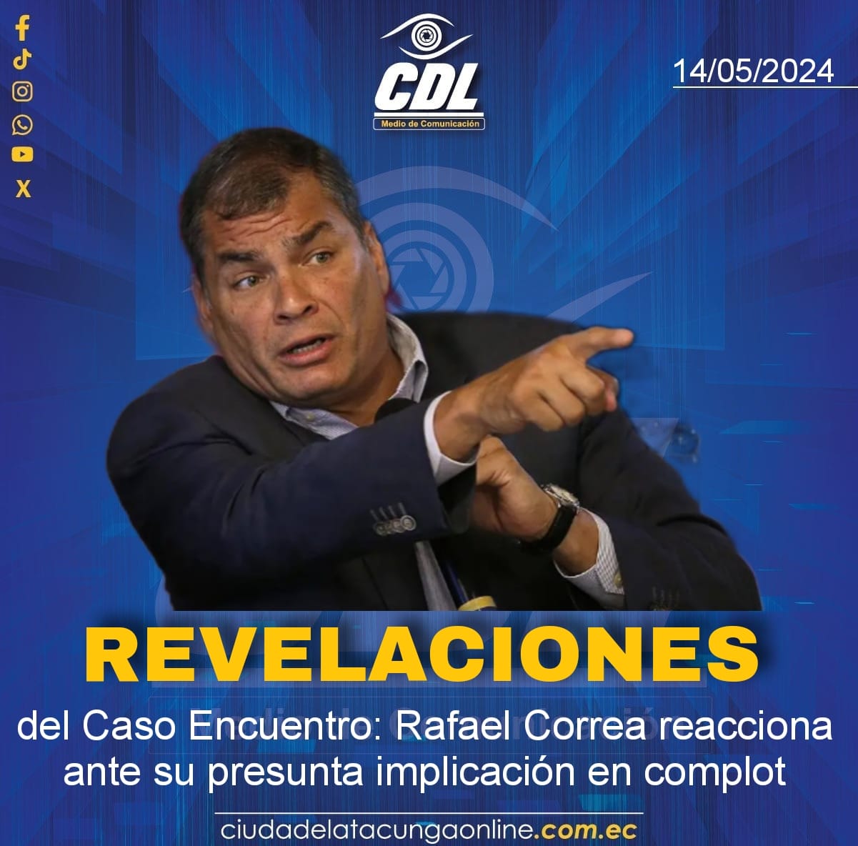 Revelaciones del Caso Encuentro: Rafael Correa reacciona ante su presunta implicación en complot