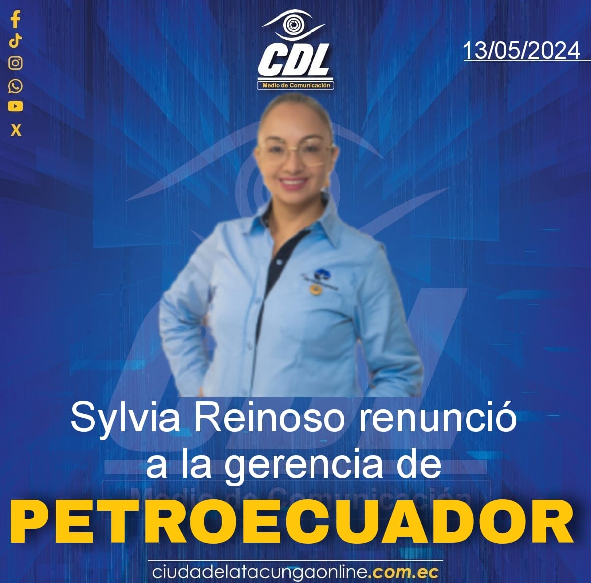 Sylvia Reinoso renunció a la gerencia de Petroecuador