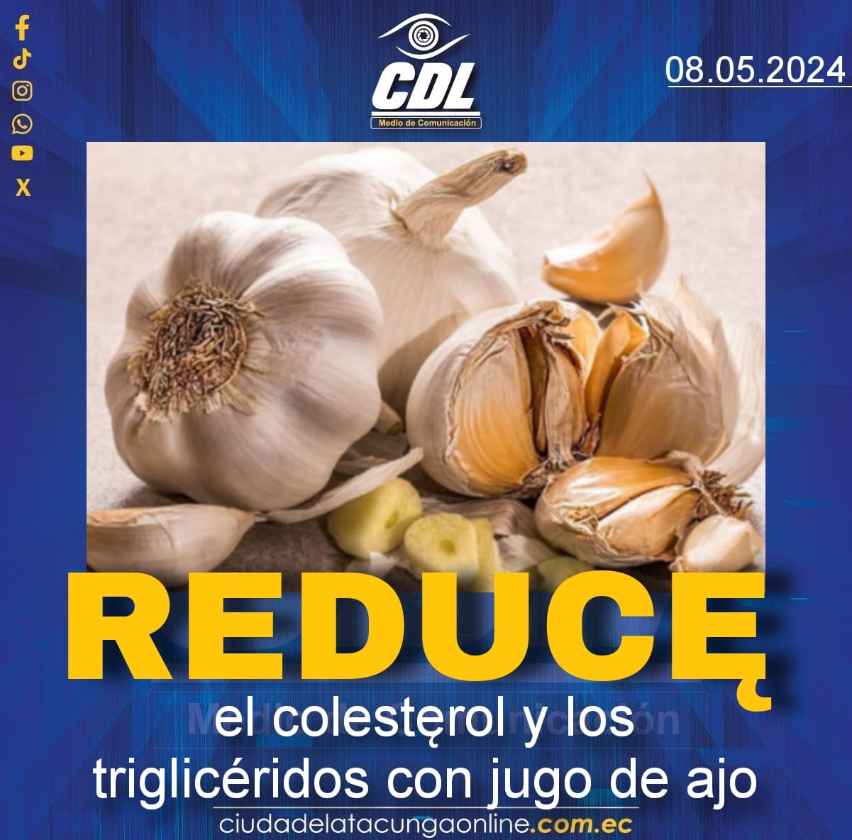 Reducę el colesterol y los triglicéridos con jugo de ajo