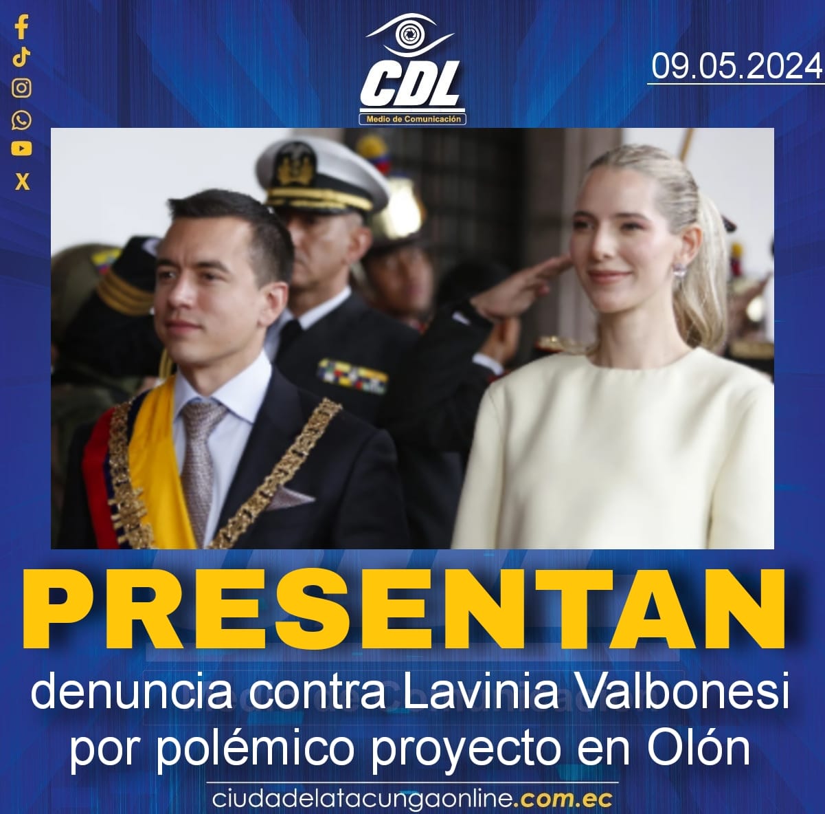 Presentan denuncia contra Lavinia Valbonesi por polémico proyecto en Olón