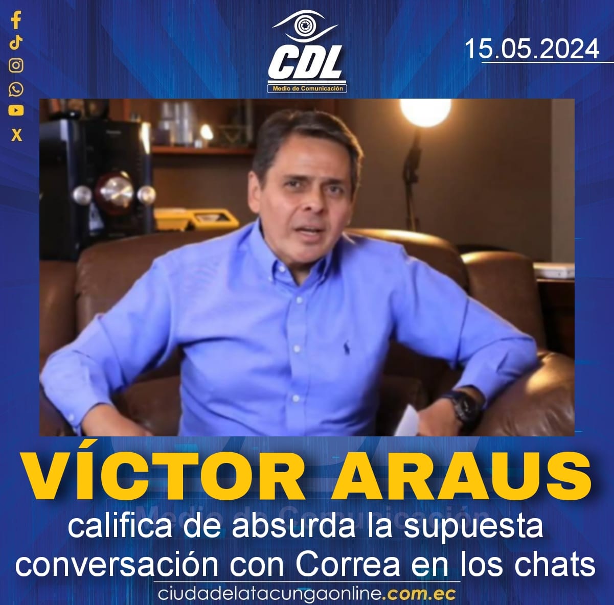 Caso Encuentro | Víctor Araus califica de absurda la supuesta conversación con Correa en los chats