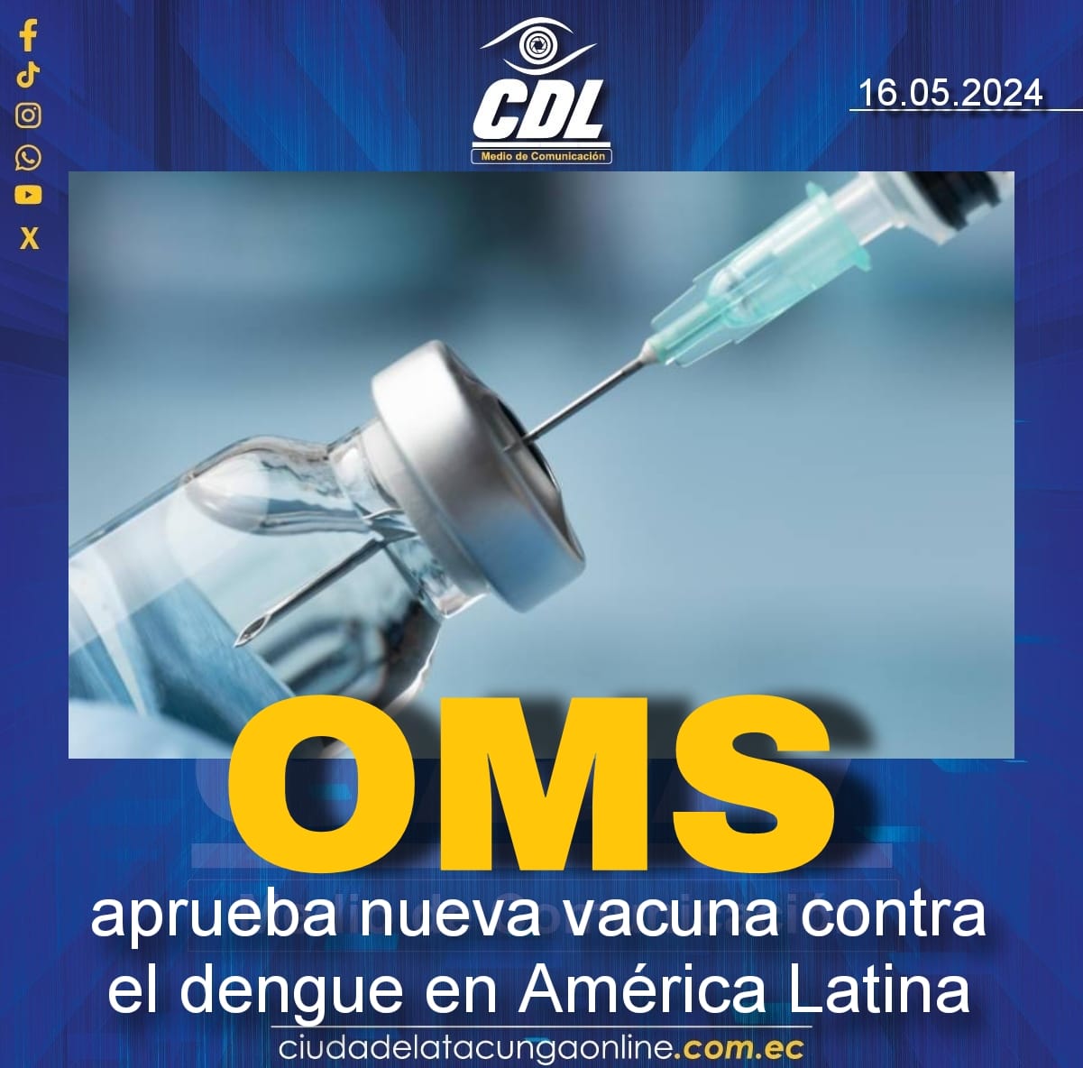 OMS aprueba nueva vacuna contra el dengue en América Latina
