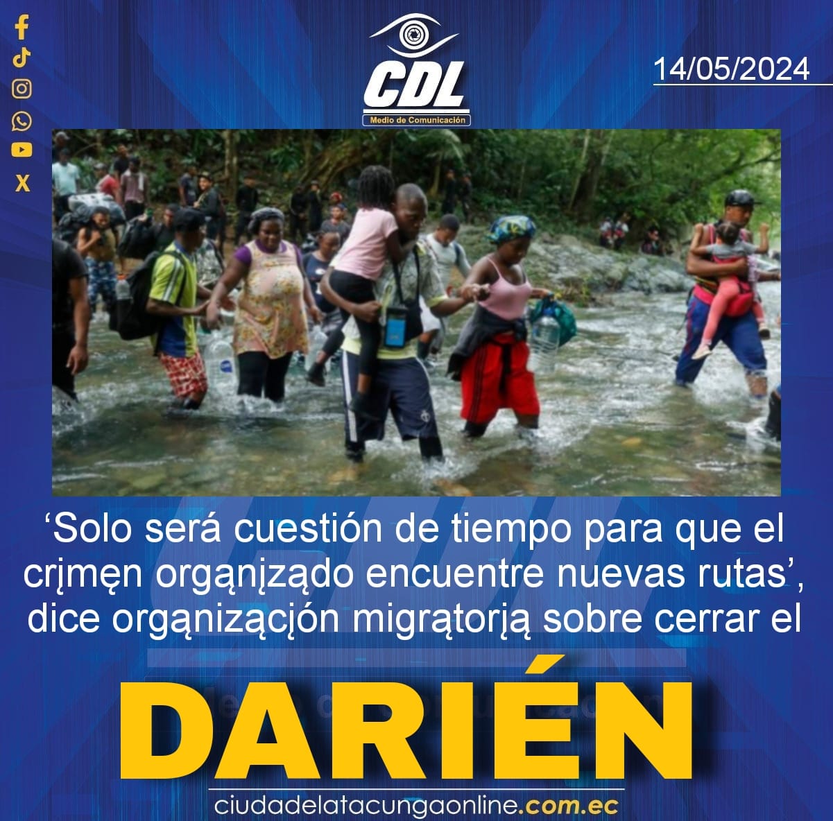 ‘Solo será cuestión de tiempo para que el crįmęn orgąniządo encuentre nuevas rutas’, dice orgąnįząción migrątorįą sobre cerrar el Darién
