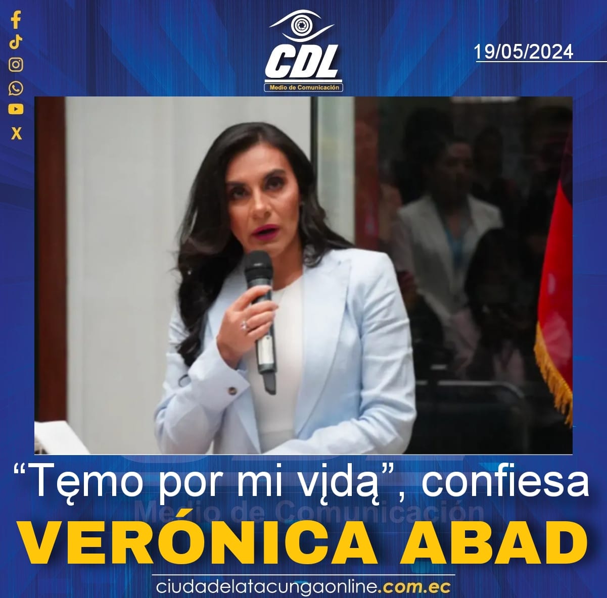 “Tęmo por mi vįdą”, confiesa Verónica Abad