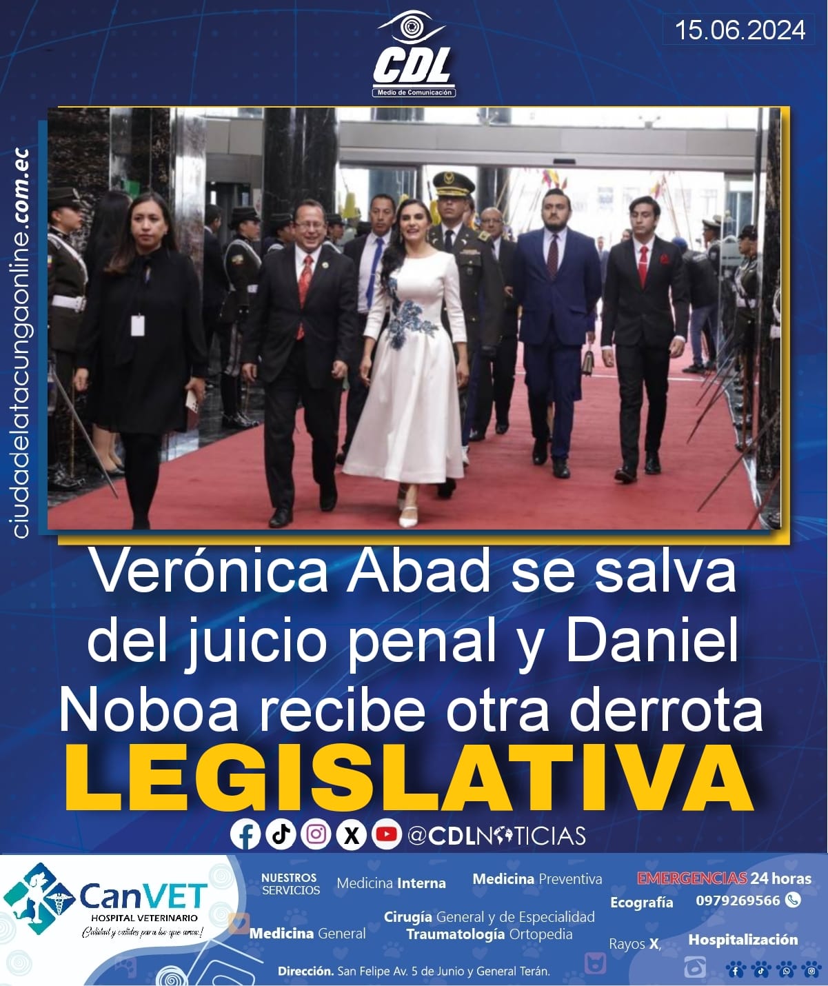 Verónica Abad se salva del juicio penal y Daniel Noboa recibe otra derrota legislativa