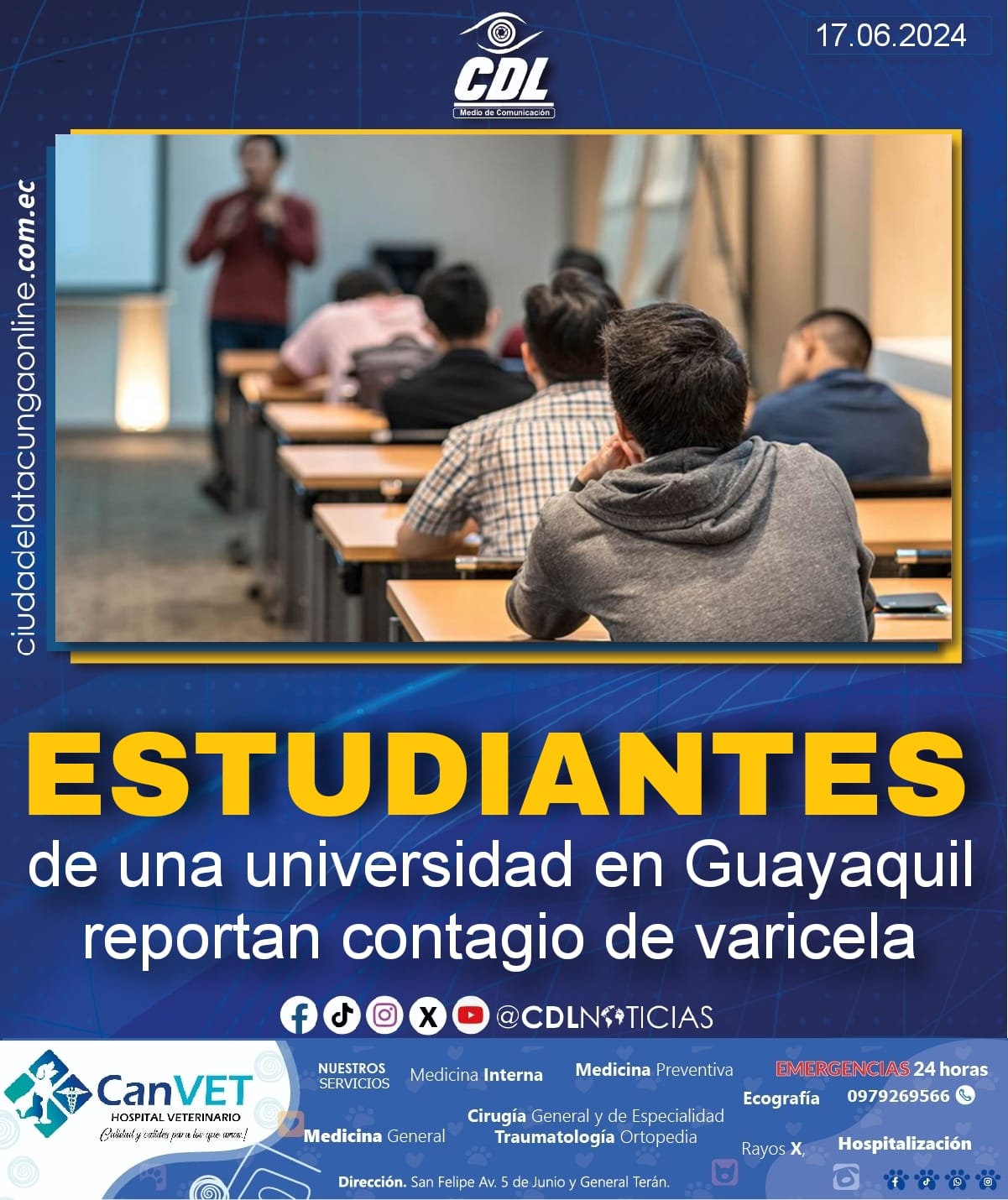 Estudiantes de una universidad en Guayaquil reportan contagio de varicela y falta de desinfección en edificio de facultad