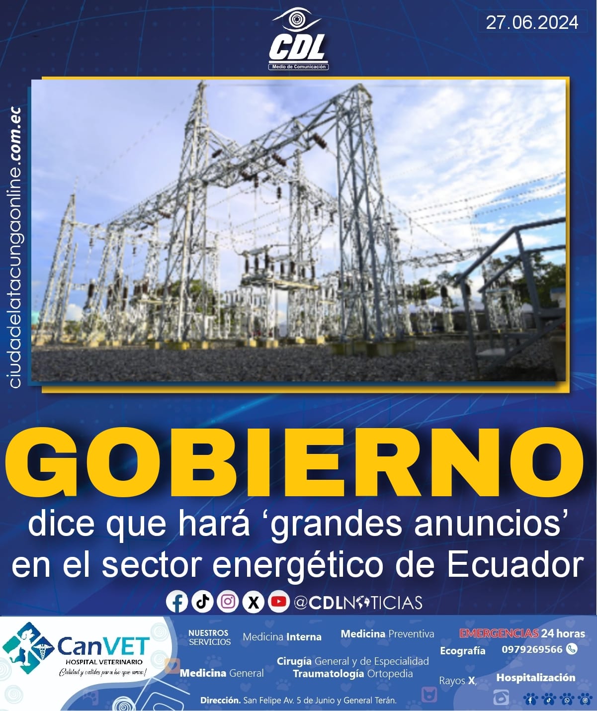 Gobierno dice que hará ‘grandes anuncios’ en el sector energético de Ecuador