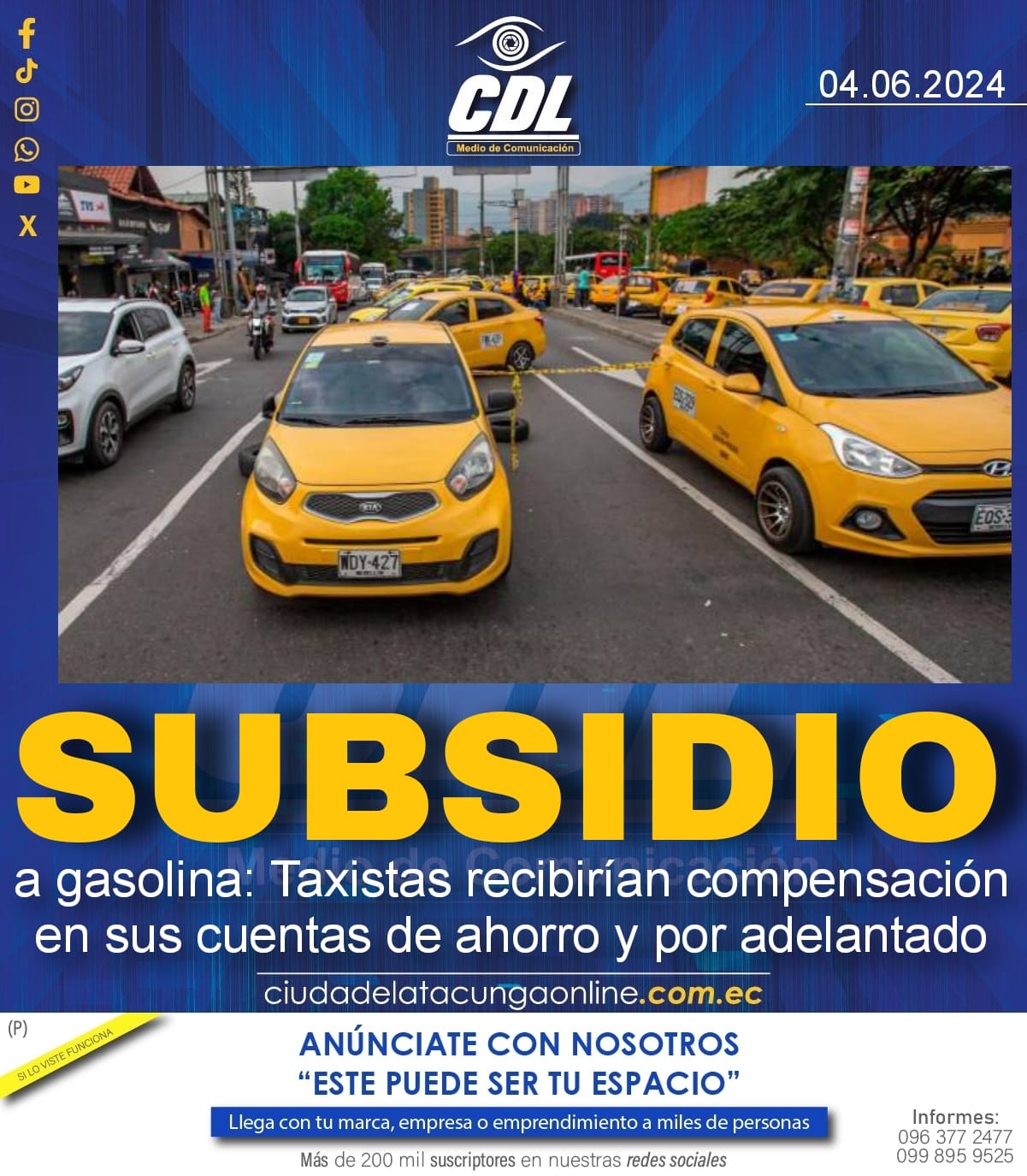 Subsidio a gasolina: Taxistas recibirían compensación en sus cuentas de ahorro y por adelantado