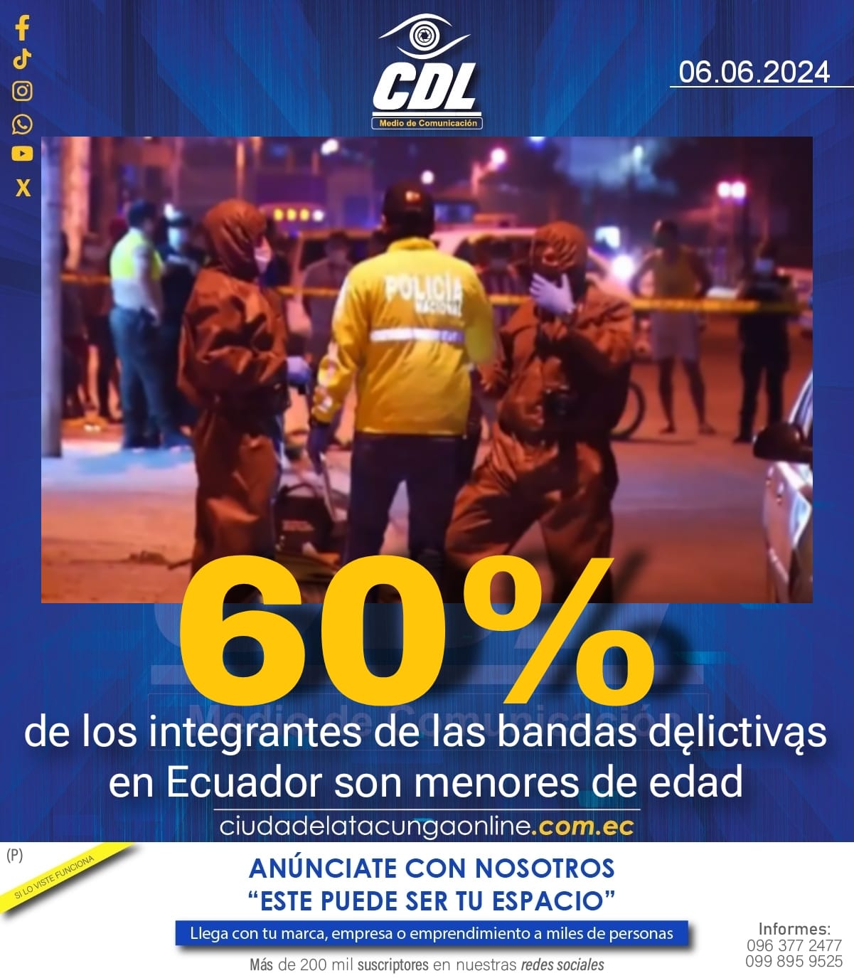 El 60% de los integrantes de las bandas dęlictivąs en Ecuador son menores de edad