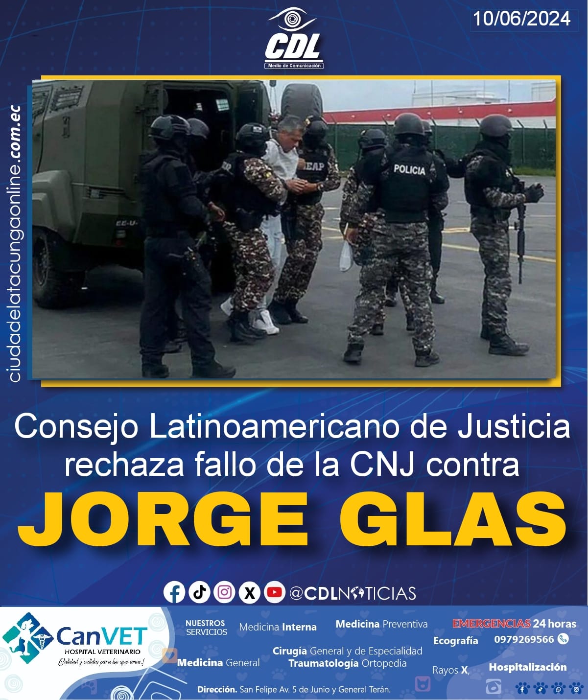 Consejo Latinoamericano de Justicia rechaza fallo de la CNJ contra Jorge Glas