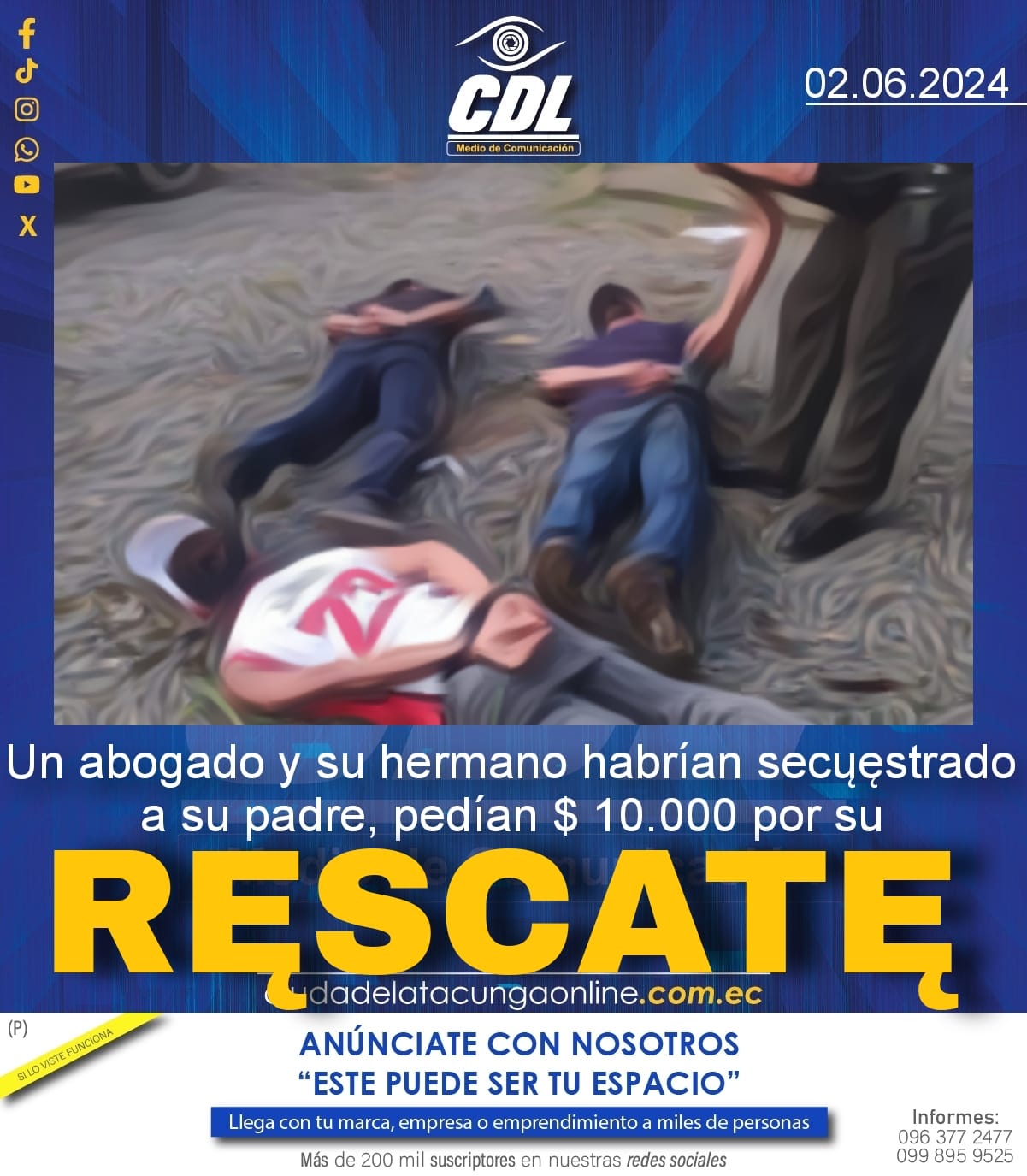 Un abogado y su hermano habrían secųęstrado a su padre, pedían $ 10.000 por su rescate