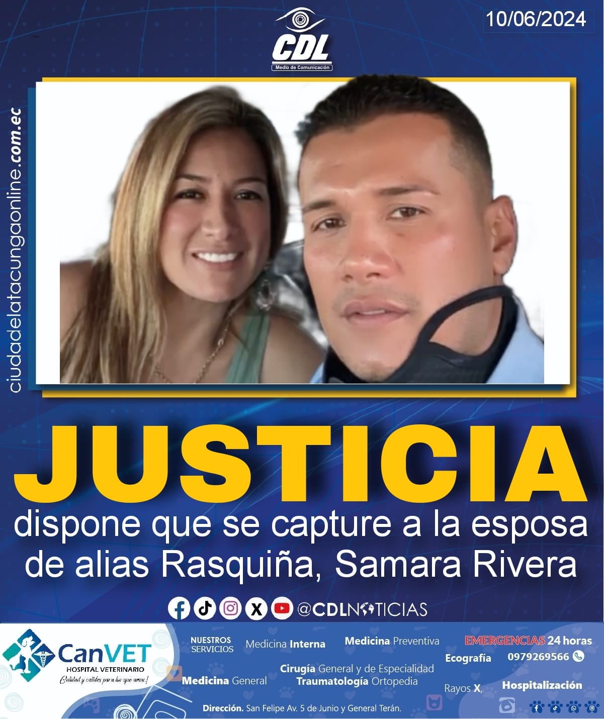 La justicia dispone que se capture a la esposa de alias Rasquiña, Samara Rivera