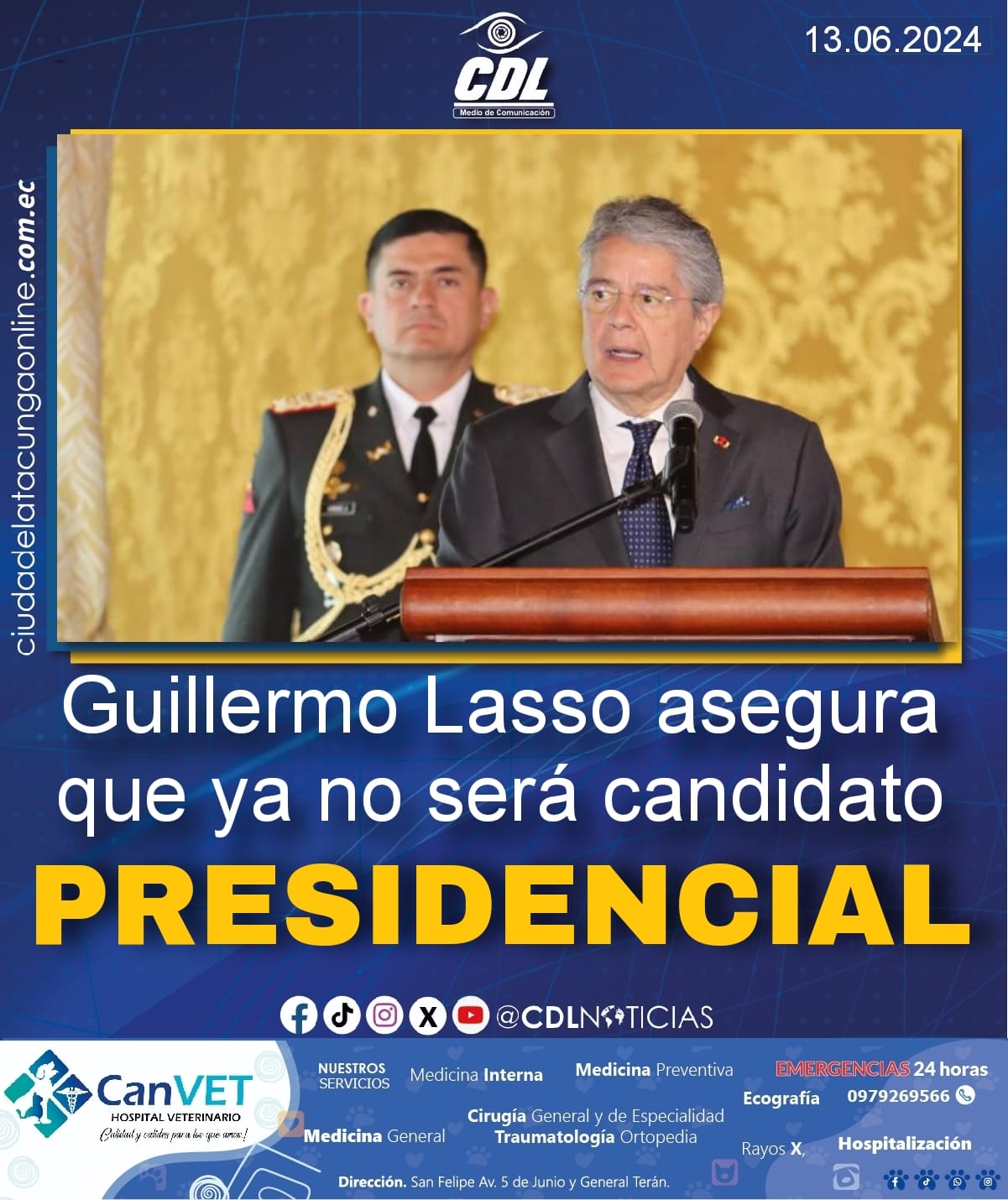 Guillermo Lasso asegura que ya no será candidato presidencial