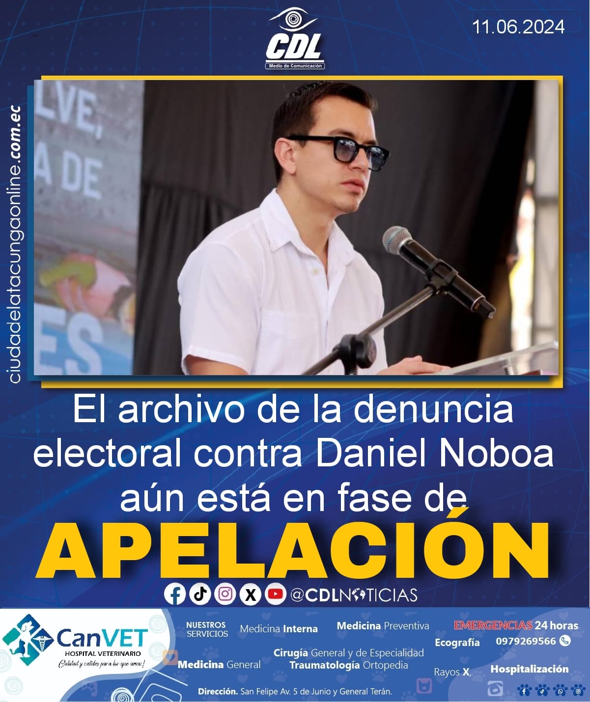El archivo de la denuncia electoral contra Daniel Noboa aún está en fase de apelación