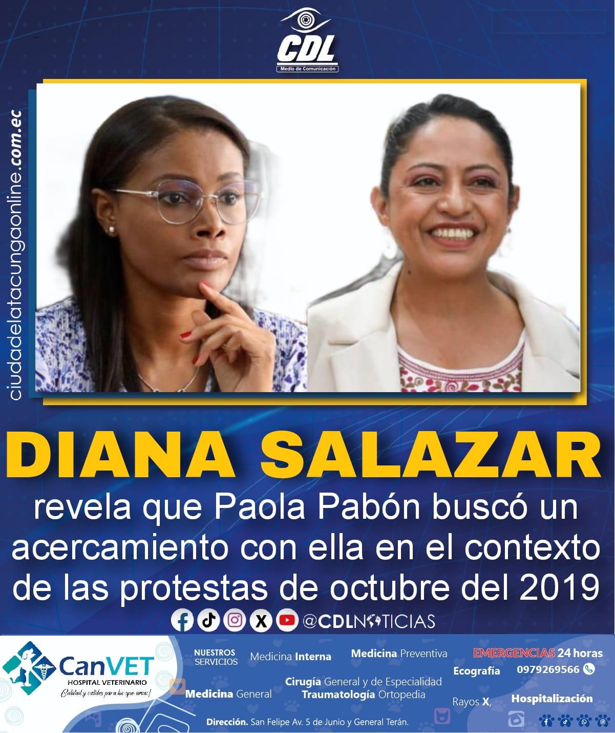 Diana Salazar revela que Paola Pabón buscó un acercamiento con ella en el contexto de las protestas de octubre del 2019