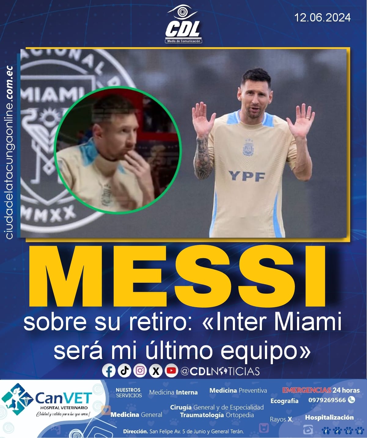 Lionel Messi sobre su retiro: «Inter Miami será mi último equipo»