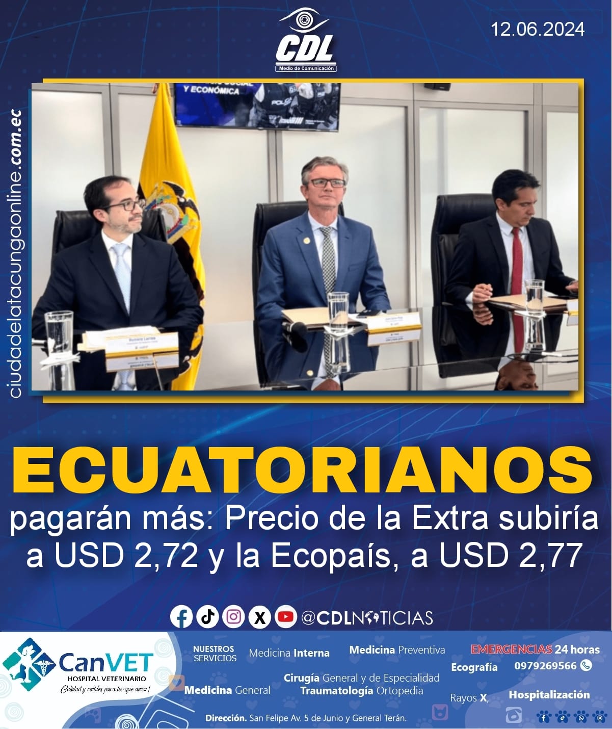 Ecuatorianos pagarán más: Precio de la Extra subiría a USD 2,72 y la Ecopaís, a USD 2,77