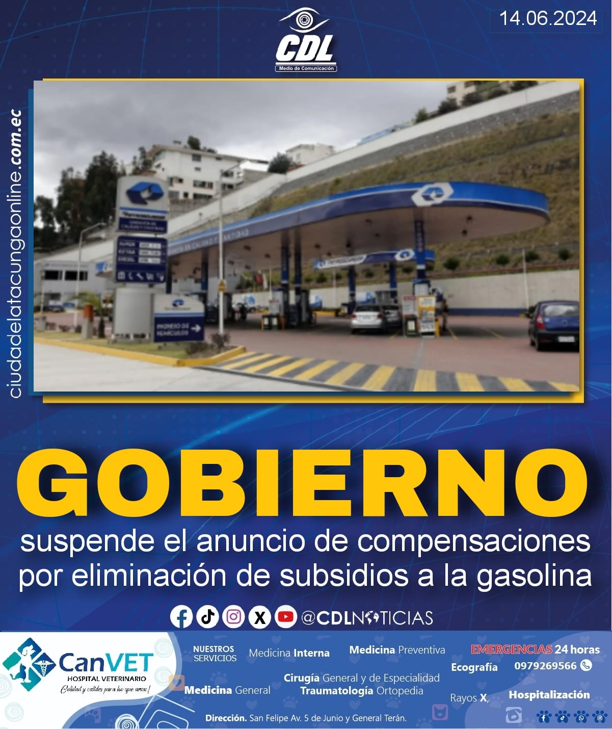 Gobierno suspende el anuncio de compensaciones por eliminación de subsidios a la gasolina