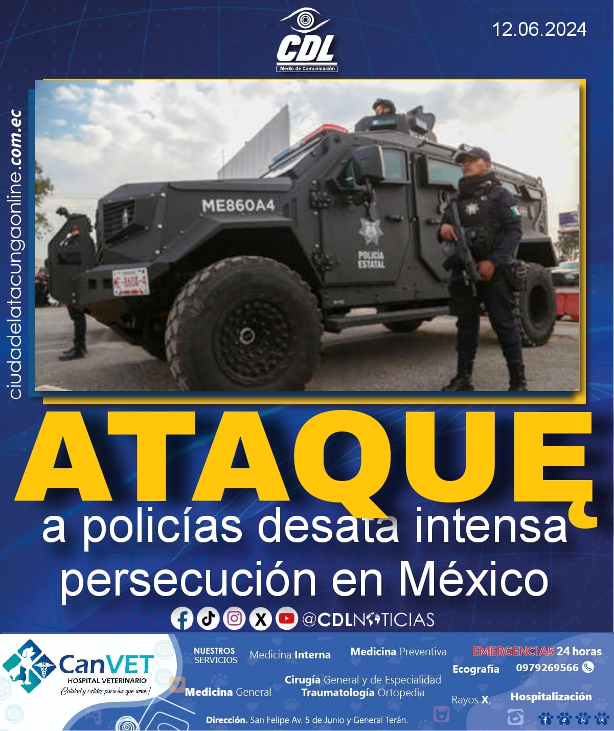 Ataque a policías desata intensa persecución en México