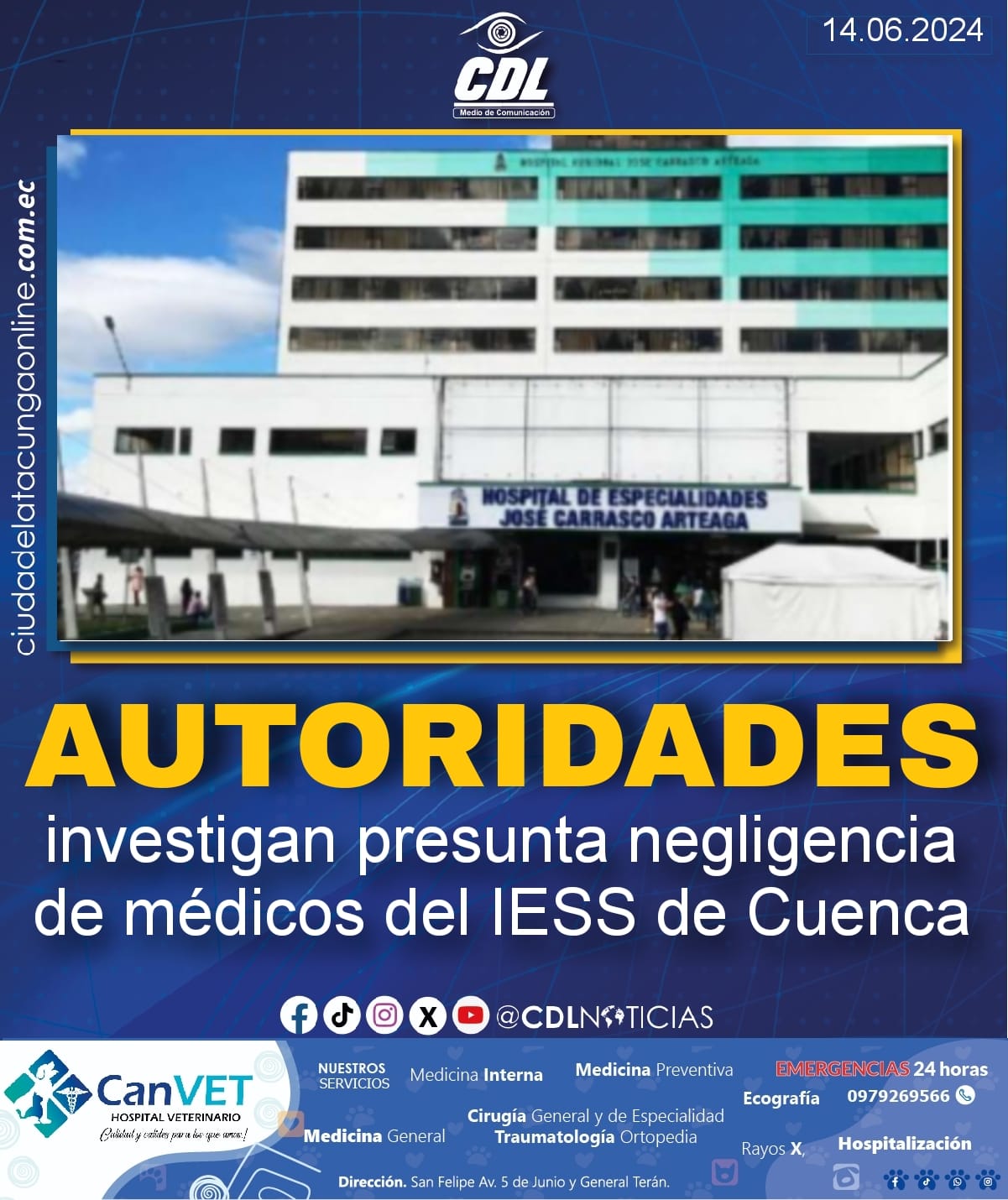 Autoridades investigan presunta negligencia de médicos del IESS de Cuenca