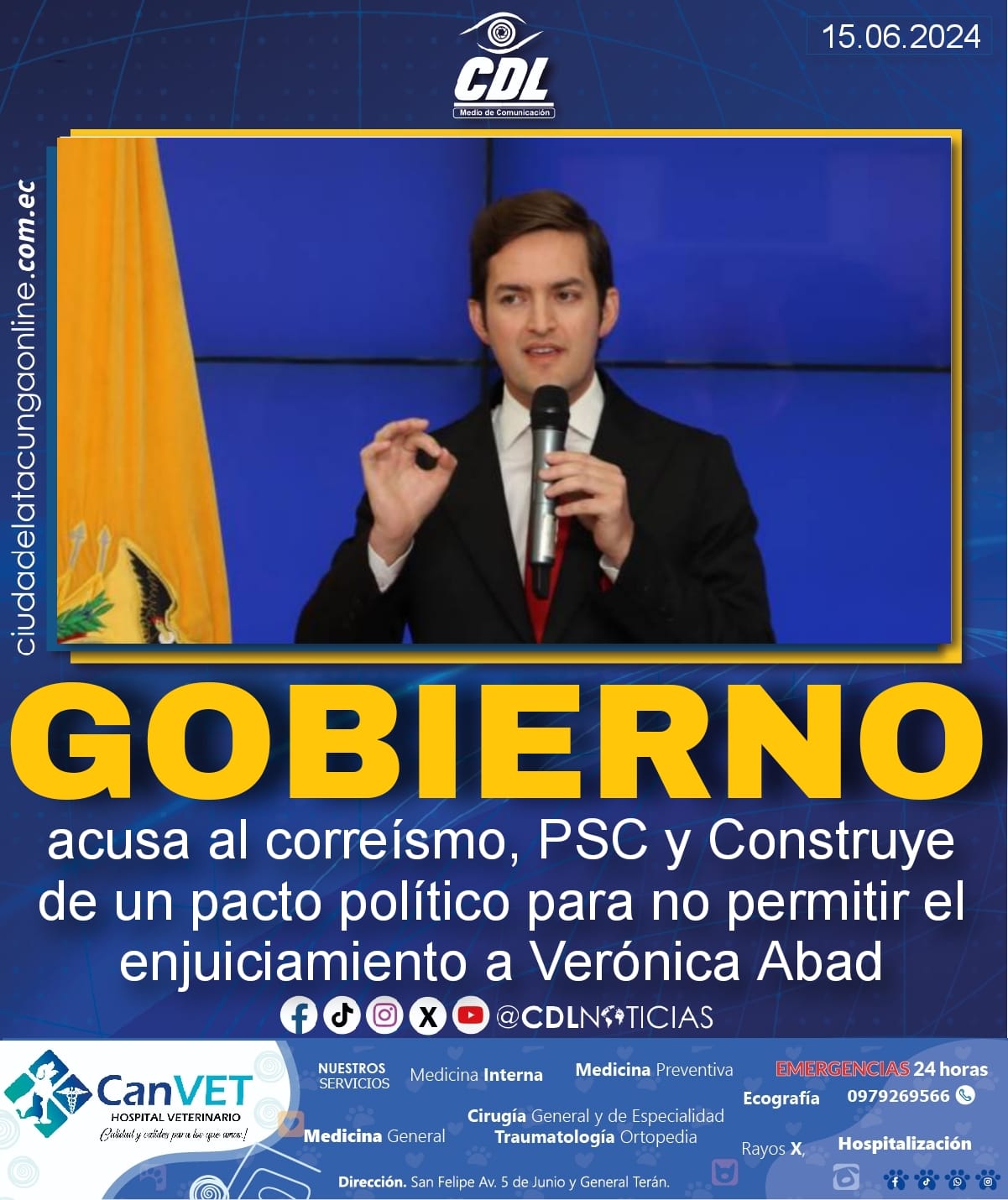 El Gobierno acusa al correísmo, PSC y Construye de un pacto político para no permitir el enjuiciamiento a Verónica Abad