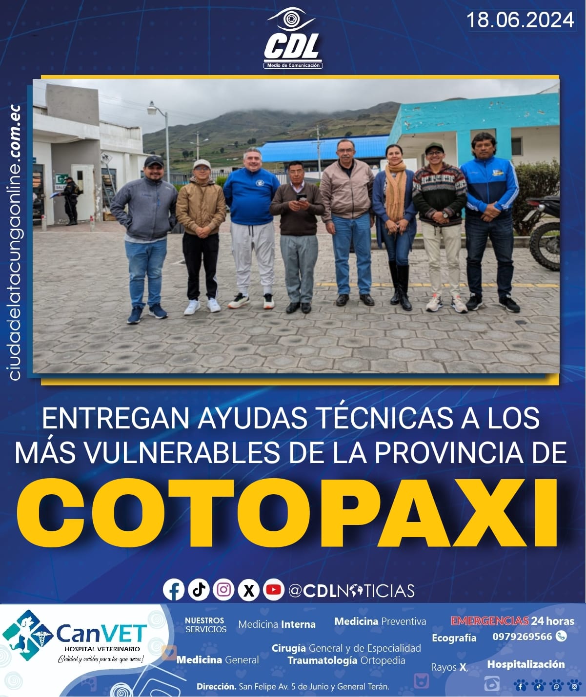 ENTREGAN AYUDAS TÉCNICAS A LOS MÁS VULNERABLES DE LA PROVINCIA DE COTOPAXI
