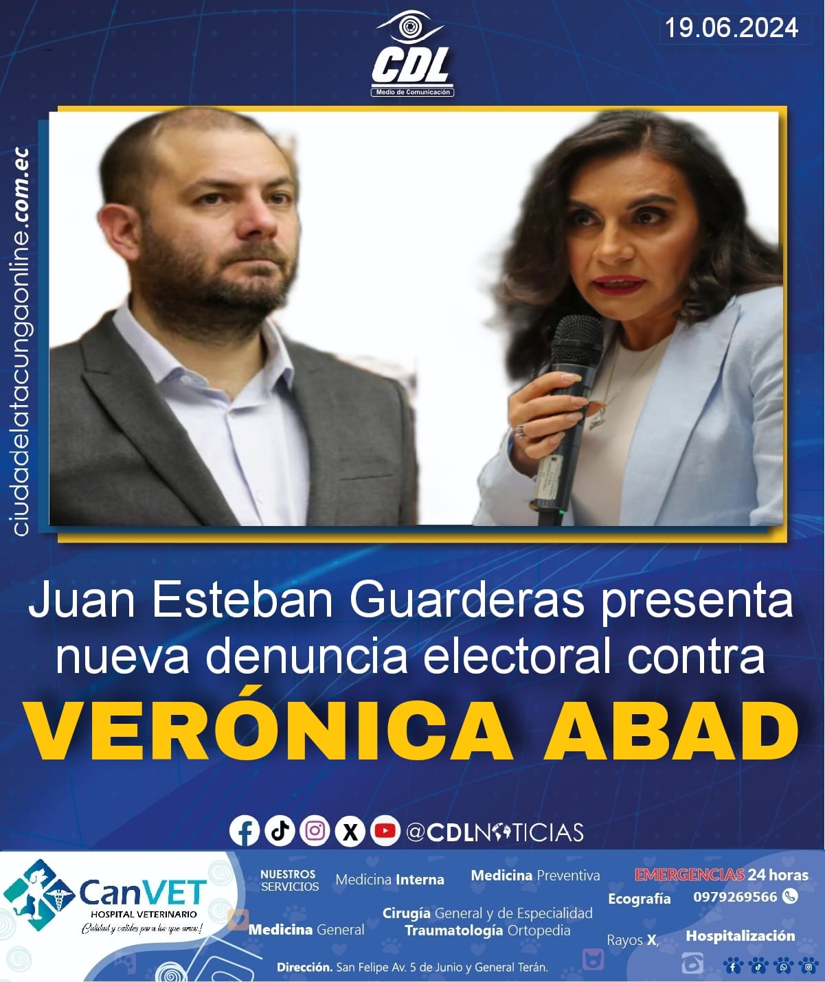 Juan Esteban Guarderas presenta nueva denuncia electoral contra Verónica Abad