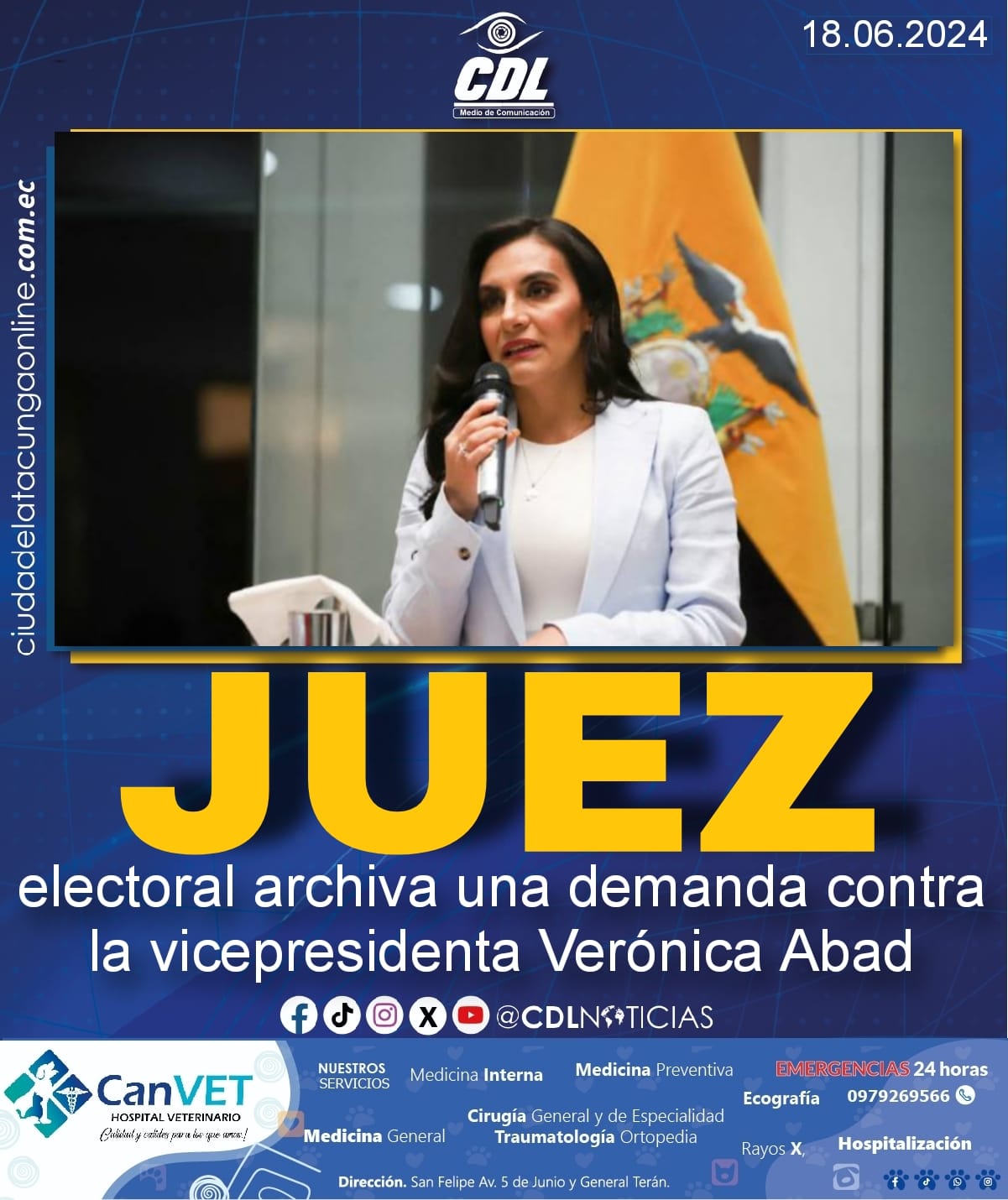 Un juez electoral archiva una demanda contra la vicepresidenta Verónica Abad