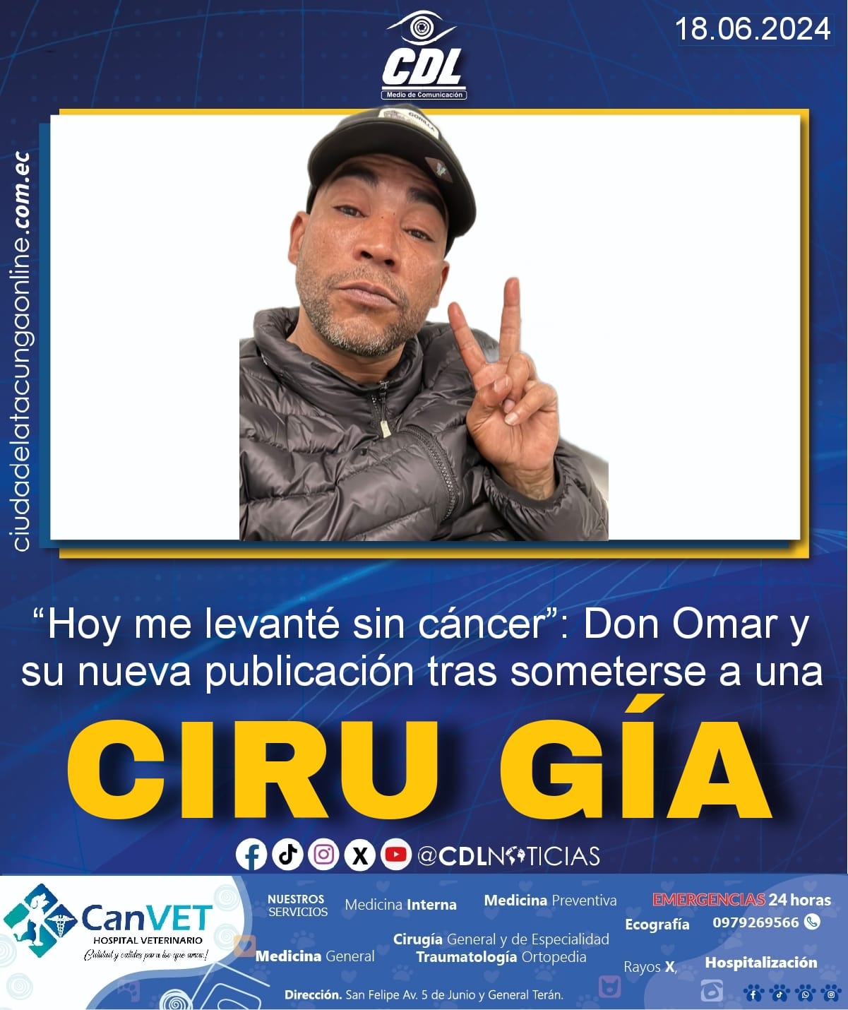 “Hoy me levanté sin cáncer”: Don Omar y su nueva publicación tras someterse a una cirugía