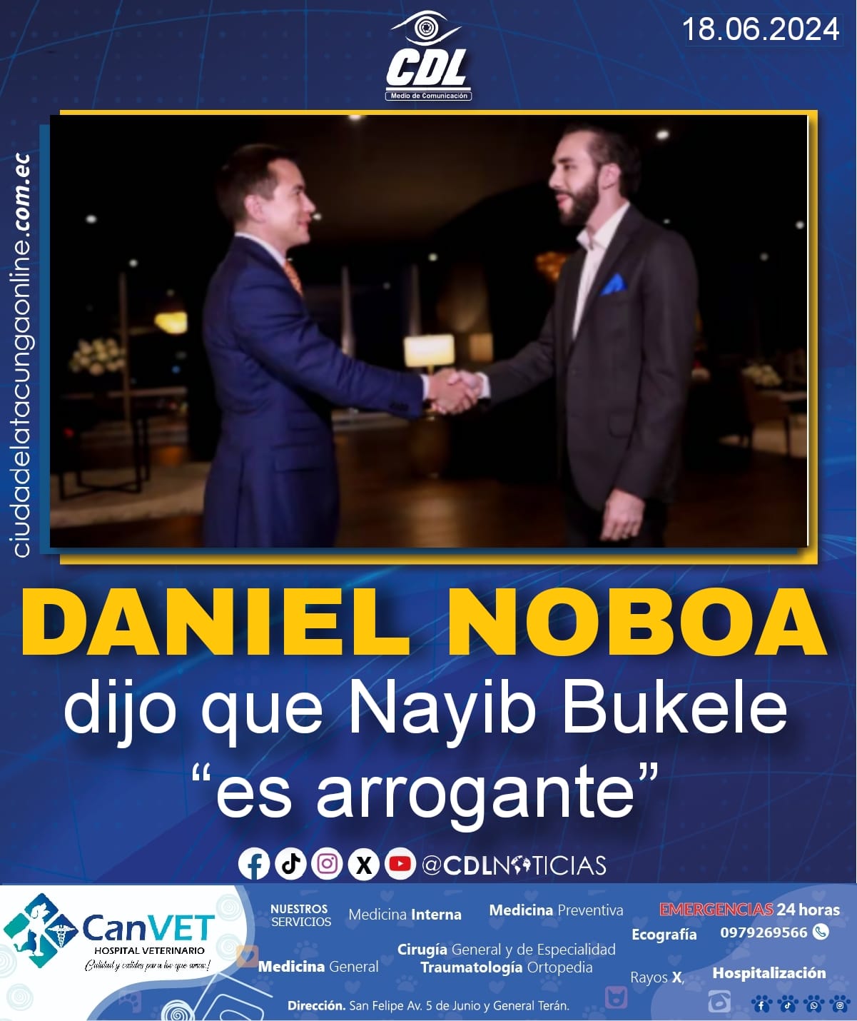 Daniel Noboa dijo que Nayib Bukele “es arrogante”