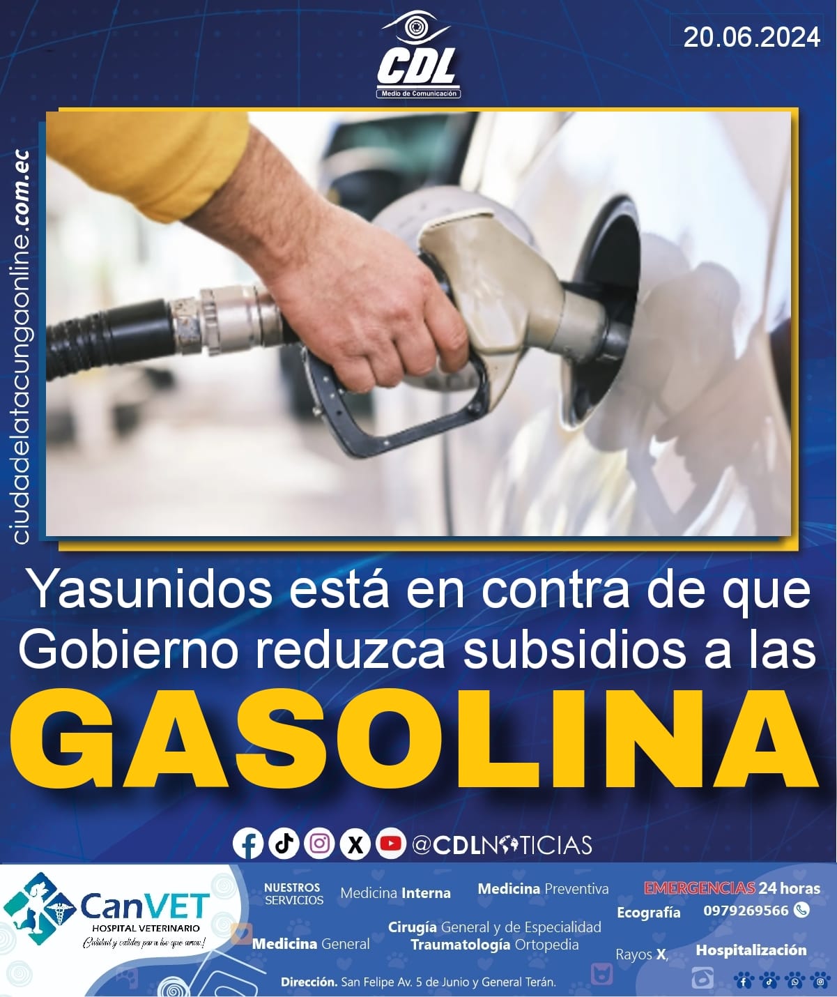 Yasunidos está en contra de que Gobierno reduzca subsidios a las gasolinas