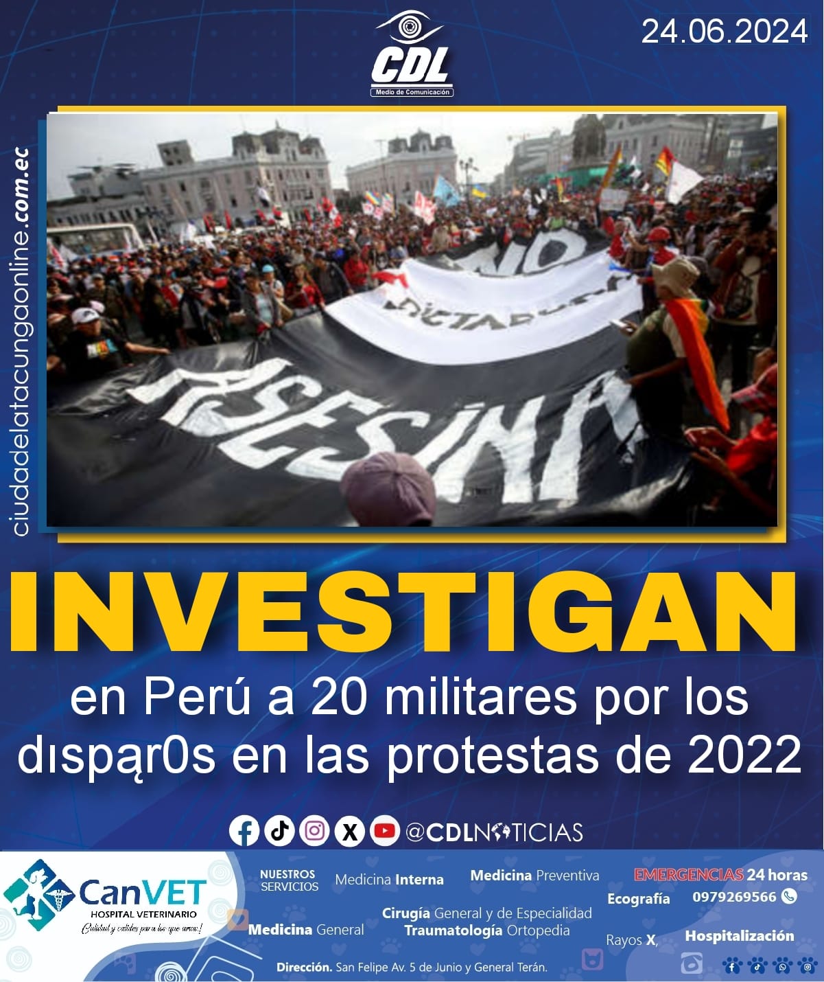 Investigan en Perú a 20 militares por los dıspąr0s en las protestas de 2022