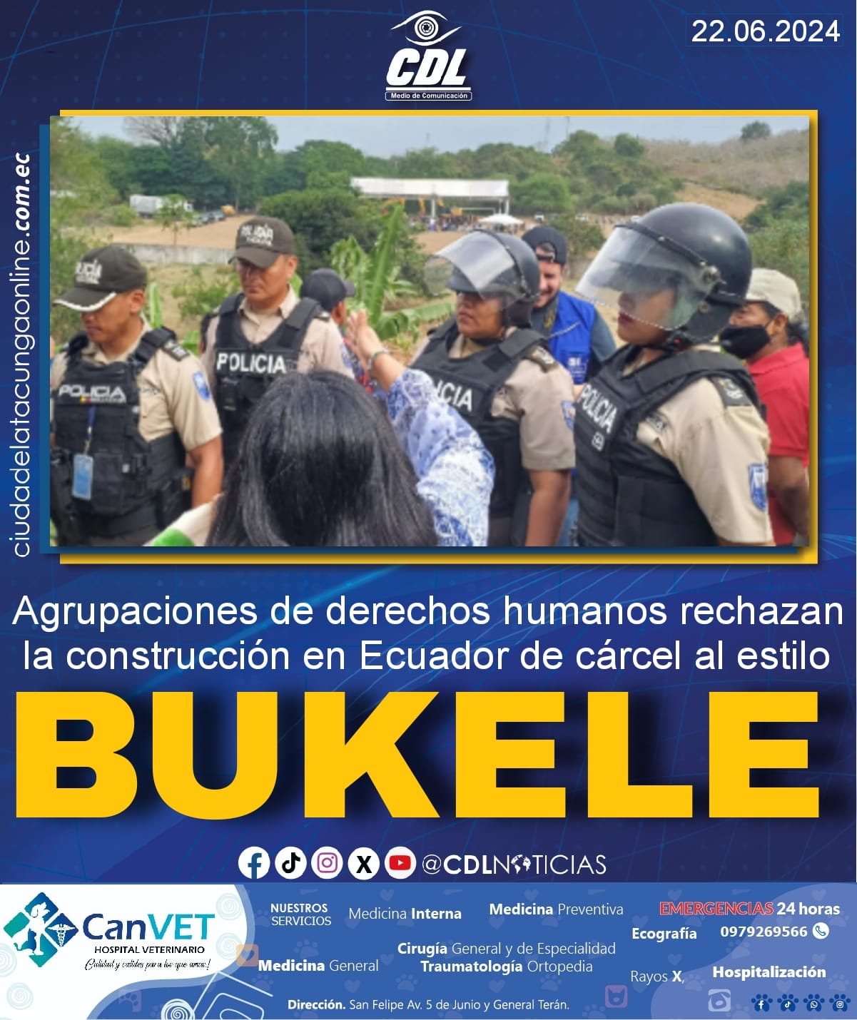 Agrupaciones de derechos humanos rechazan la construcción en Ecuador de cárcel al estilo Bukele