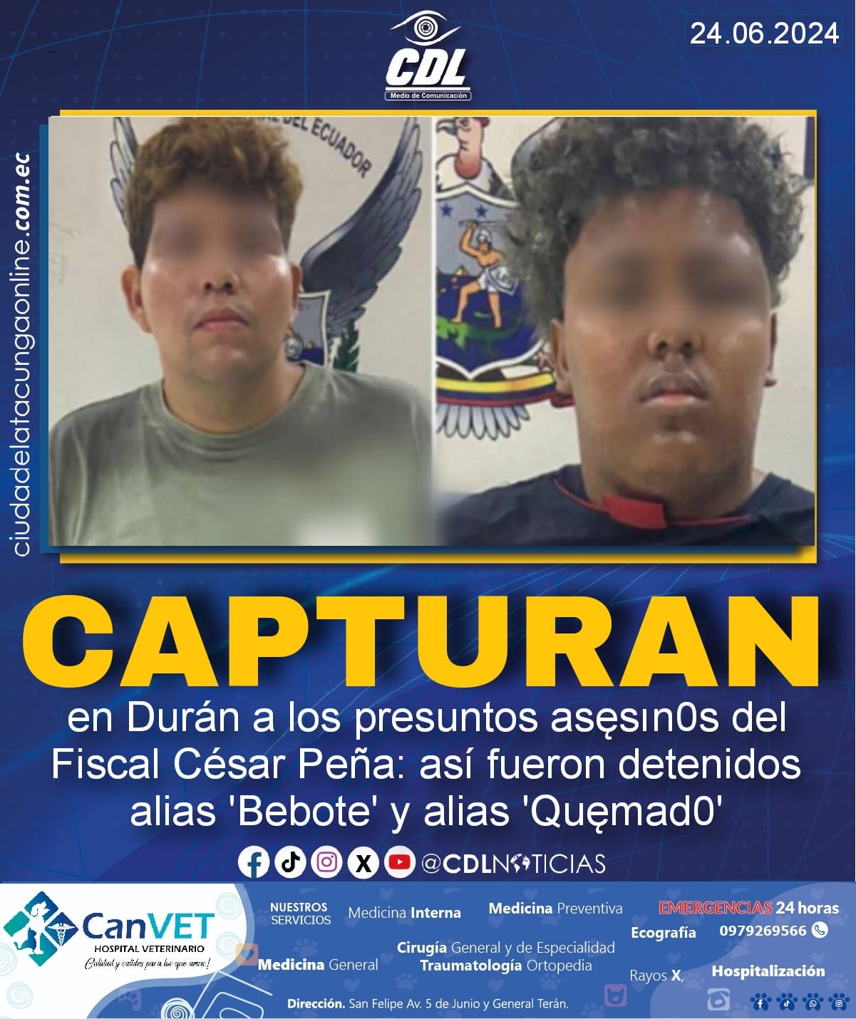 Capturan en Durán a los presuntos asęsın0s del Fiscal César Peña: así fueron detenidos alias ‘Bebote’ y alias ‘Quęmad0’