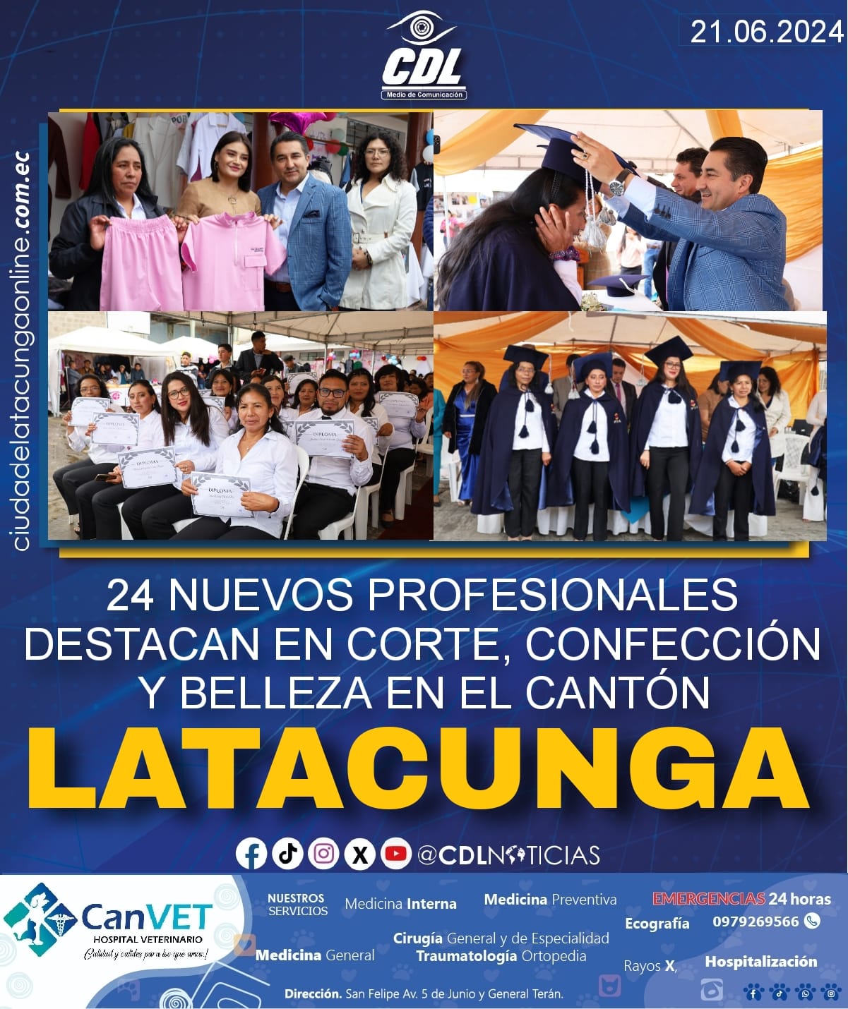 24 NUEVOS PROFESIONALES DESTACAN EN CORTE, CONFECCIÓN Y BELLEZA EN EL CANTÓN LATACUNGA