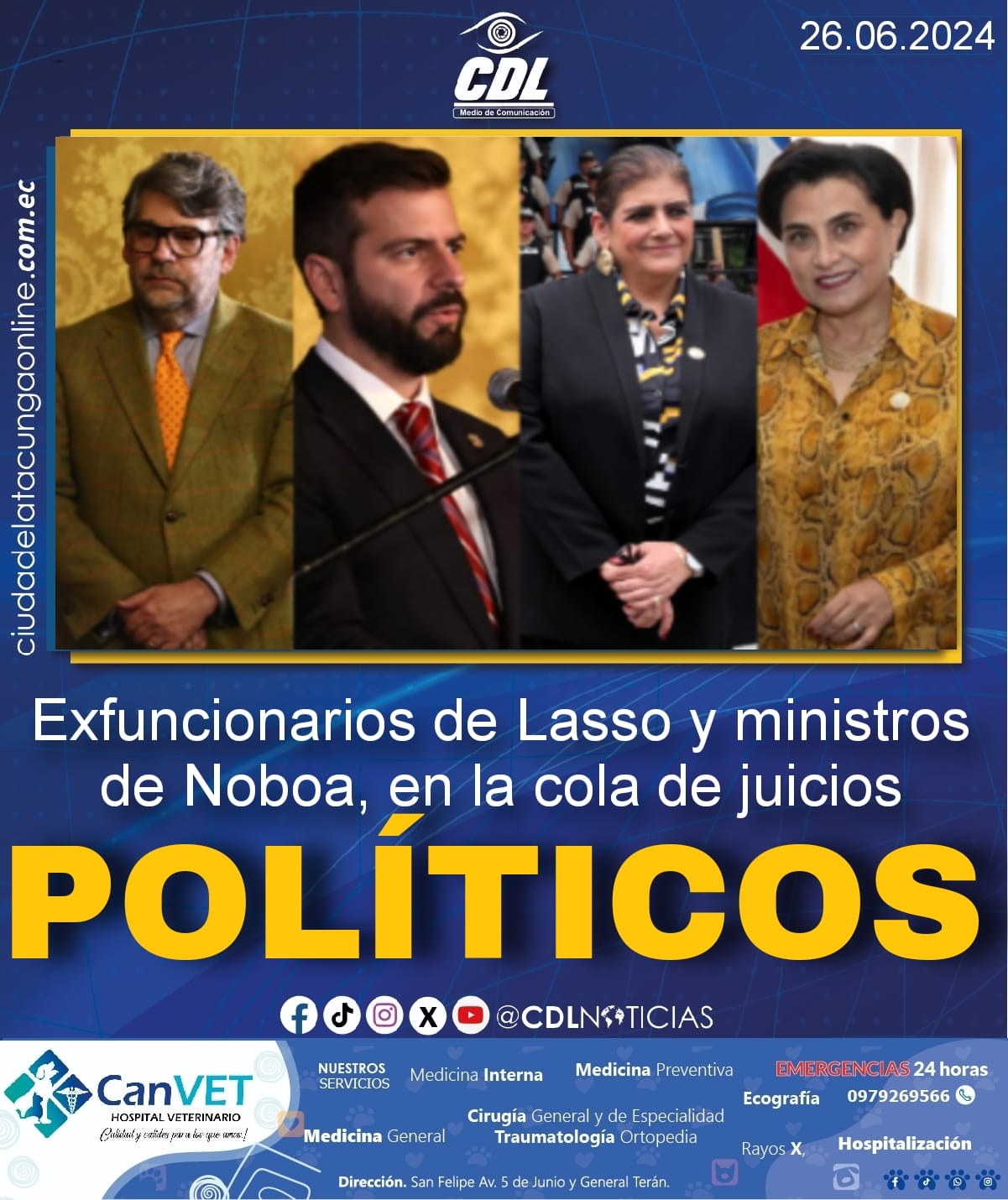 Exfuncionarios de Lasso y ministros de Noboa, en la cola de juicios políticos