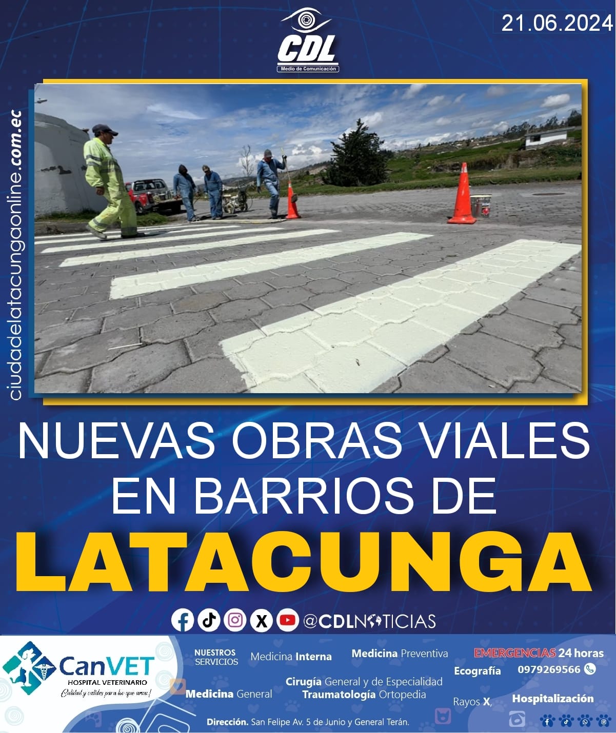 NUEVAS OBRAS VIALES EN BARRIOS DE LATACUNGA
